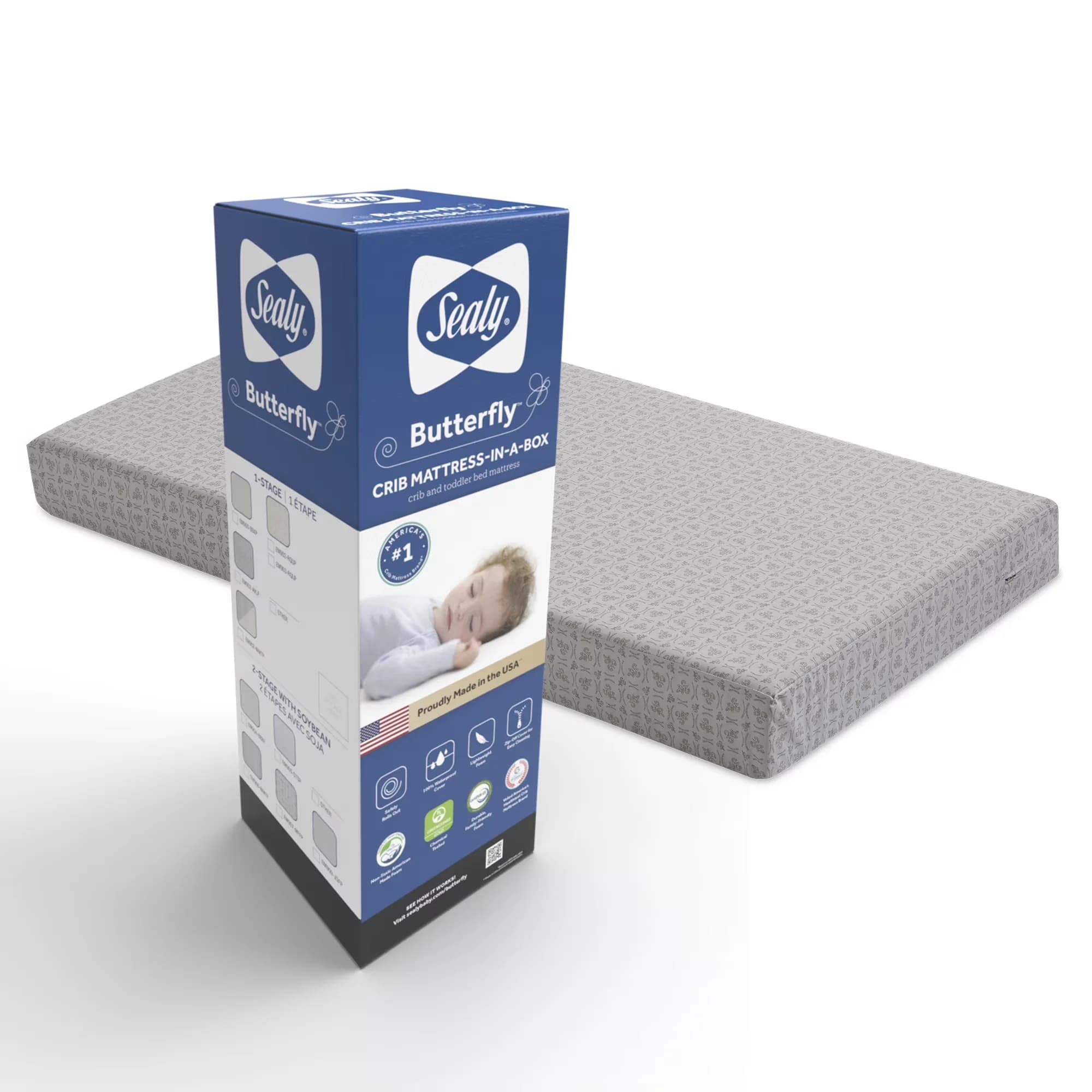 Professional Mattresses Accessory with Hospital-Grade Cover - White Foam Model B4932D