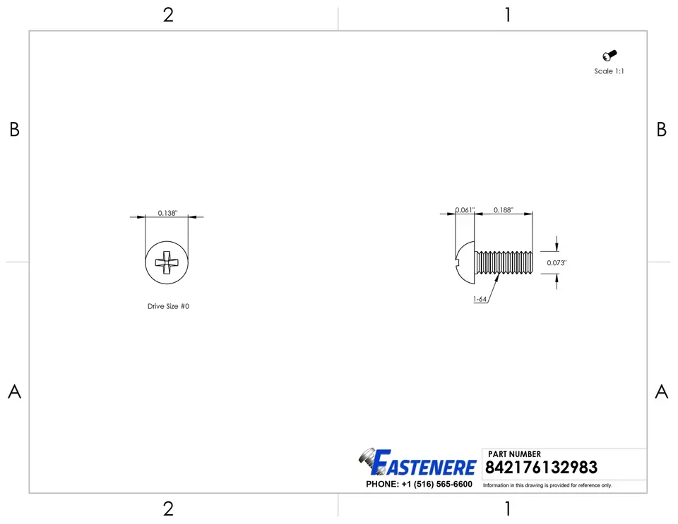 Essential Fastener - 1-64 - Commercial Quality Model 28DF4C