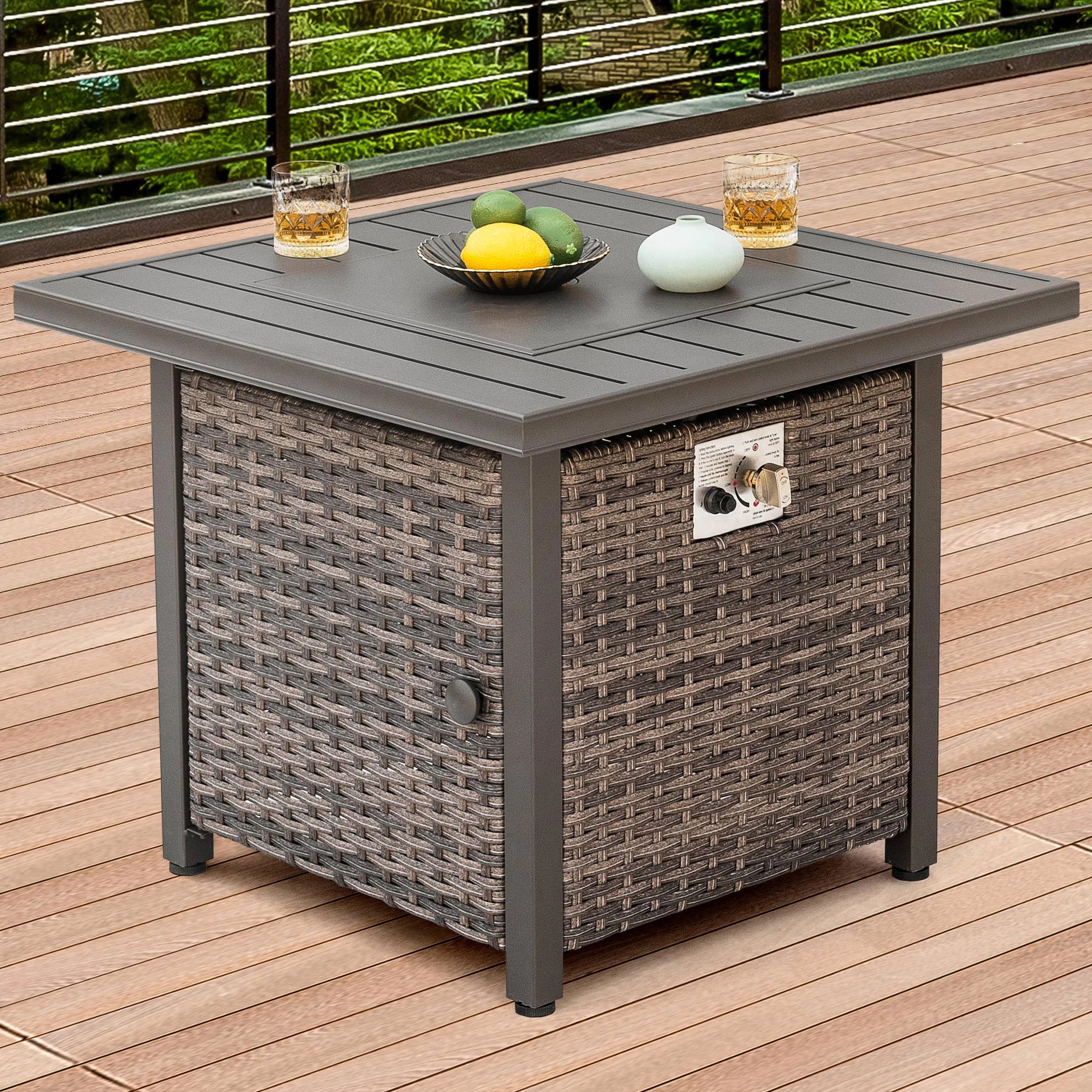 Premium Outdoor Heating with 50000 BTU, Portable - Aluminum&Rattan Brown Model C26C71