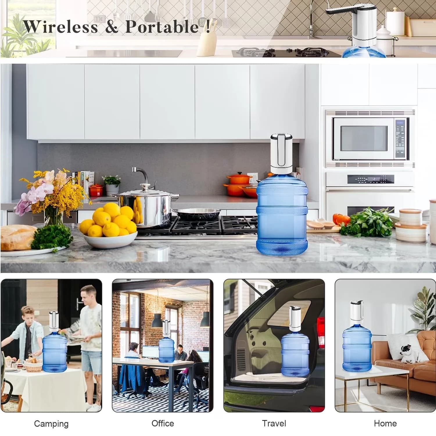 Water Filtration Professional with Stackable, Dispenser, Color: Black / White - White Pp Model 42A915