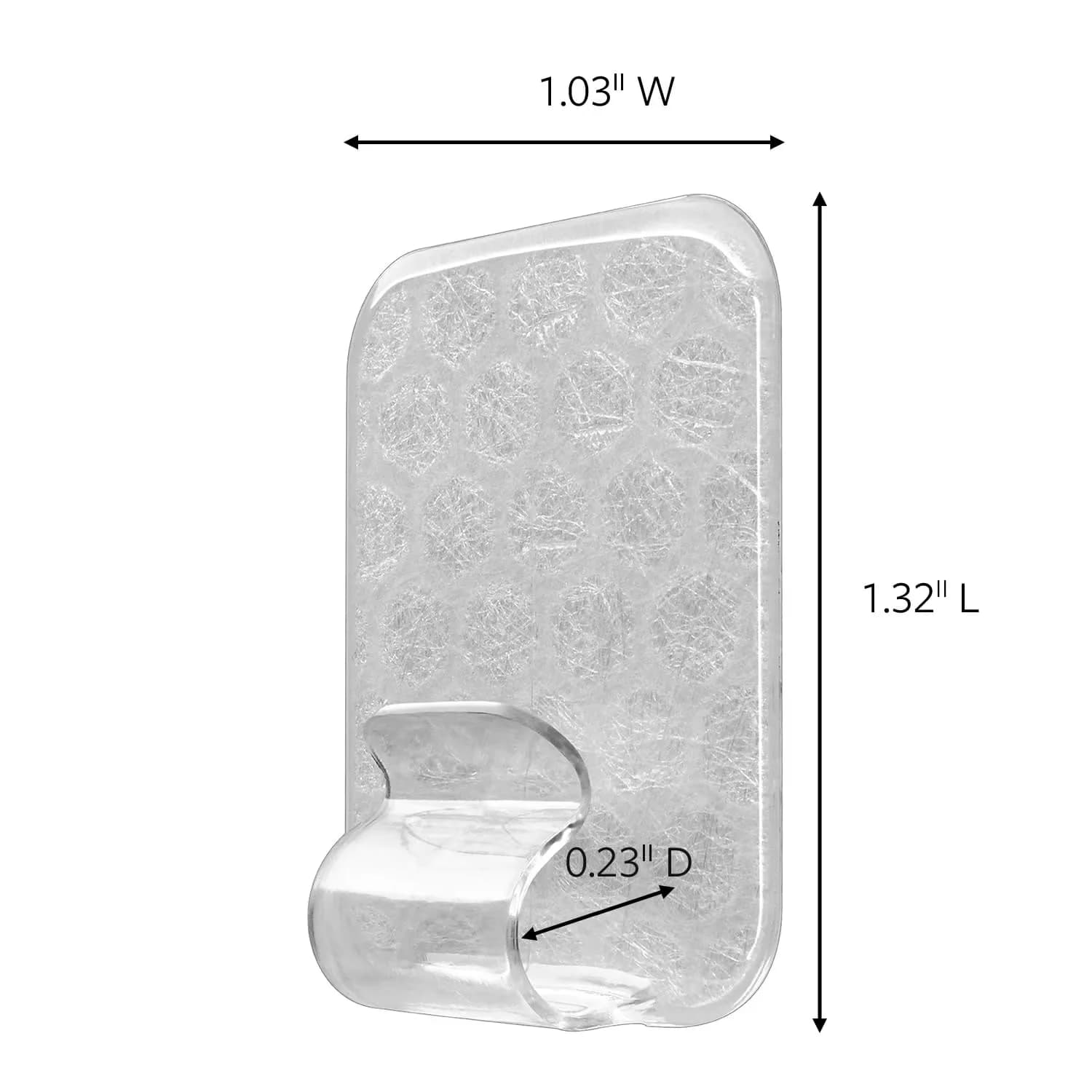 Versatile Damage-Free Hanging with Adjustable, Clear, Adjustables Repositionable Wall Hook - Plastic Blue Model 01D6F6