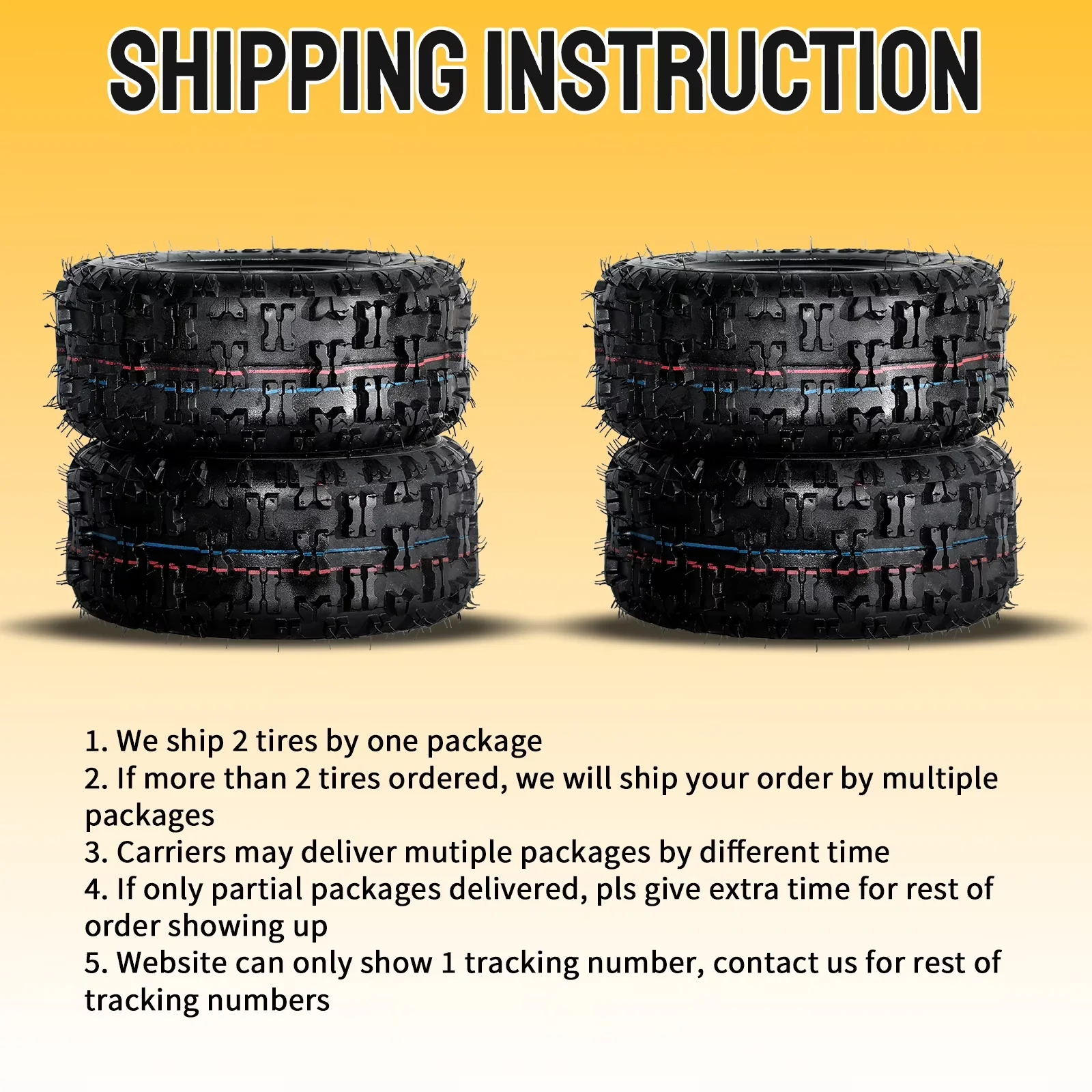 Atv Tire Premium with Replacement, Smooth, Tubeless All-Terrain Tires for Small - Model 16C0C2