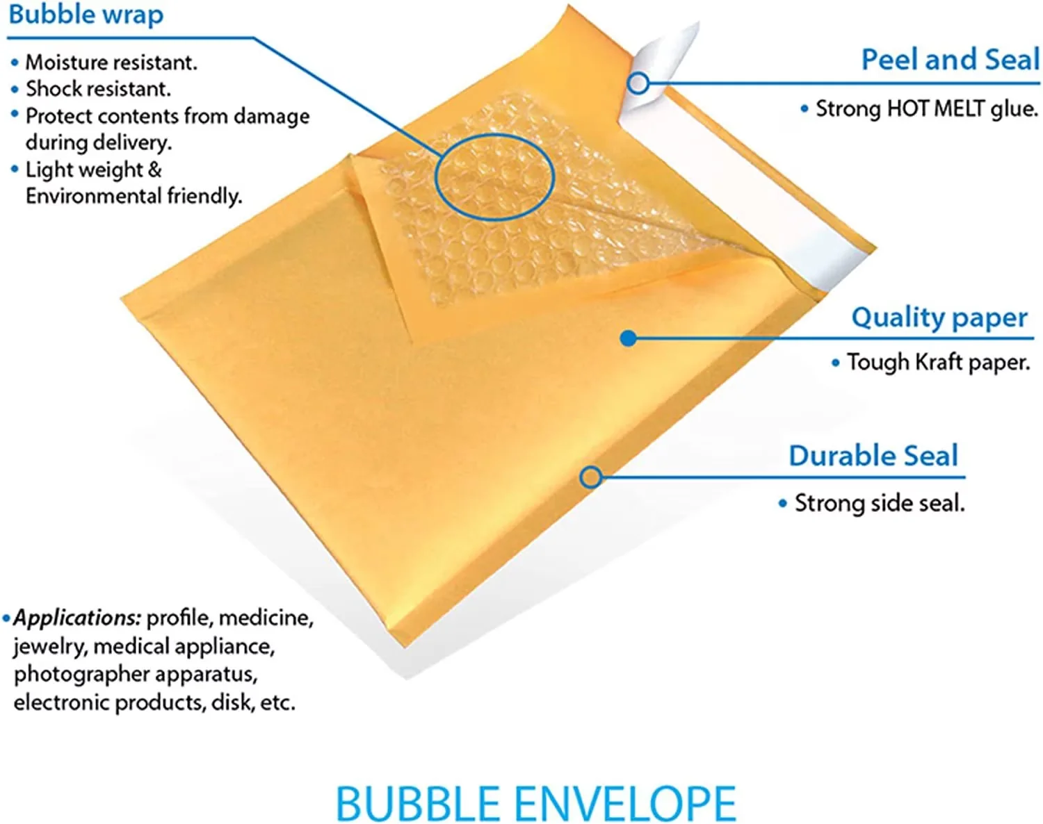 Classic Moving with Bubble Lined, Kraft Bubble Mailers - Kraft Paper Kraft Model 4A6B6E