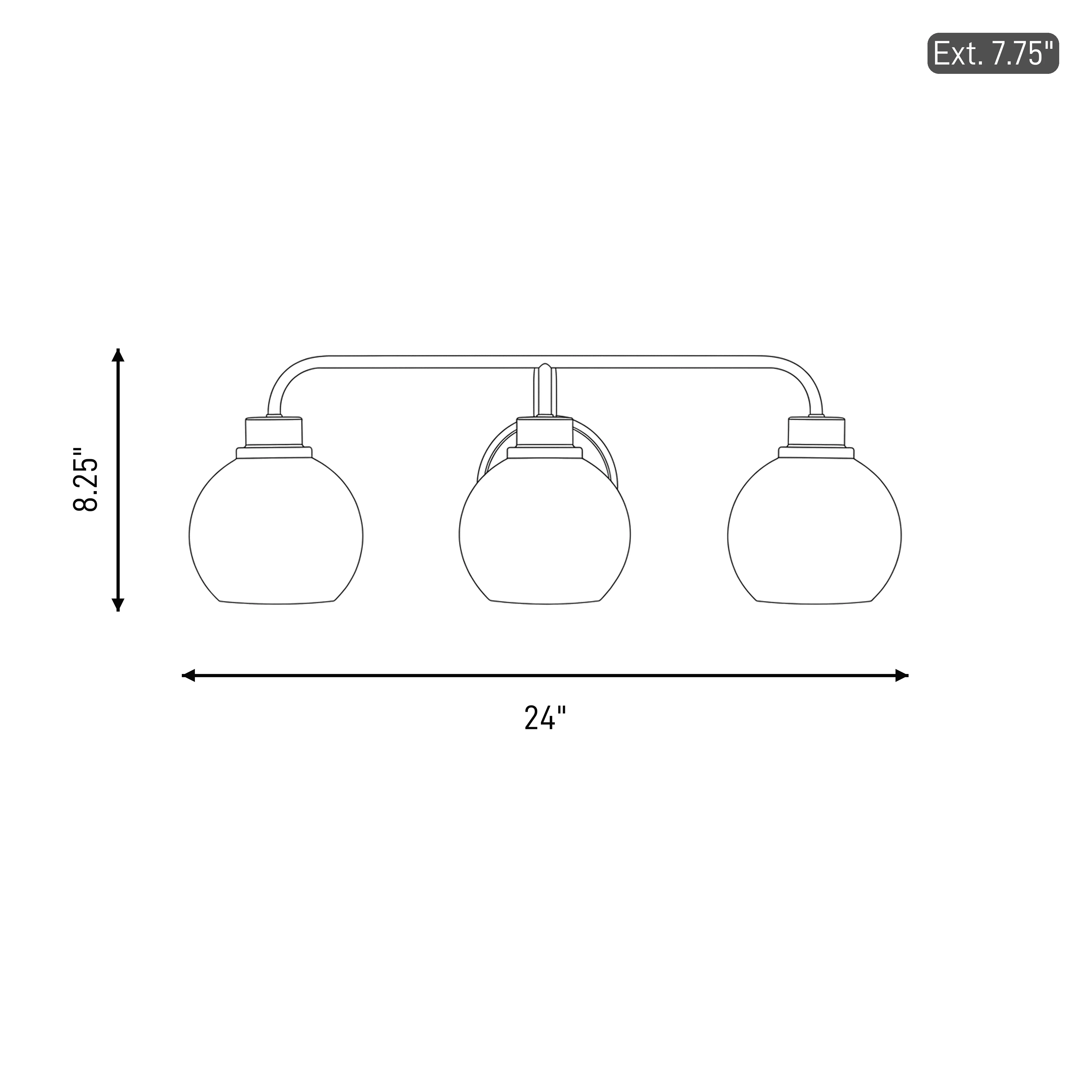 Versatile Ceiling Lights Fixture with Transitional, Bathroom Vanity Light in Brushed Nickel - Silver Model 02C44F