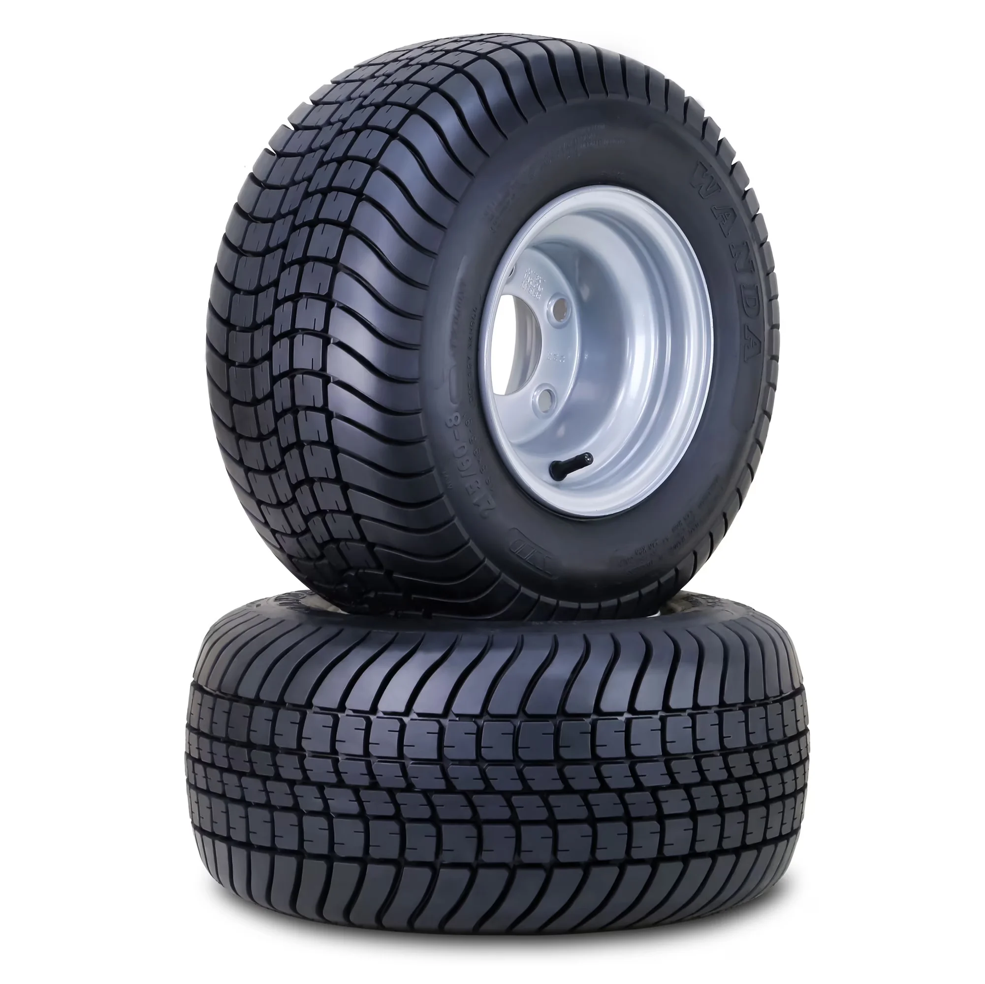 Innovative Golf Cart Tire with Dot Approved, 5 Lugs on 4.5" PCD Silver Rim - Model 778A58