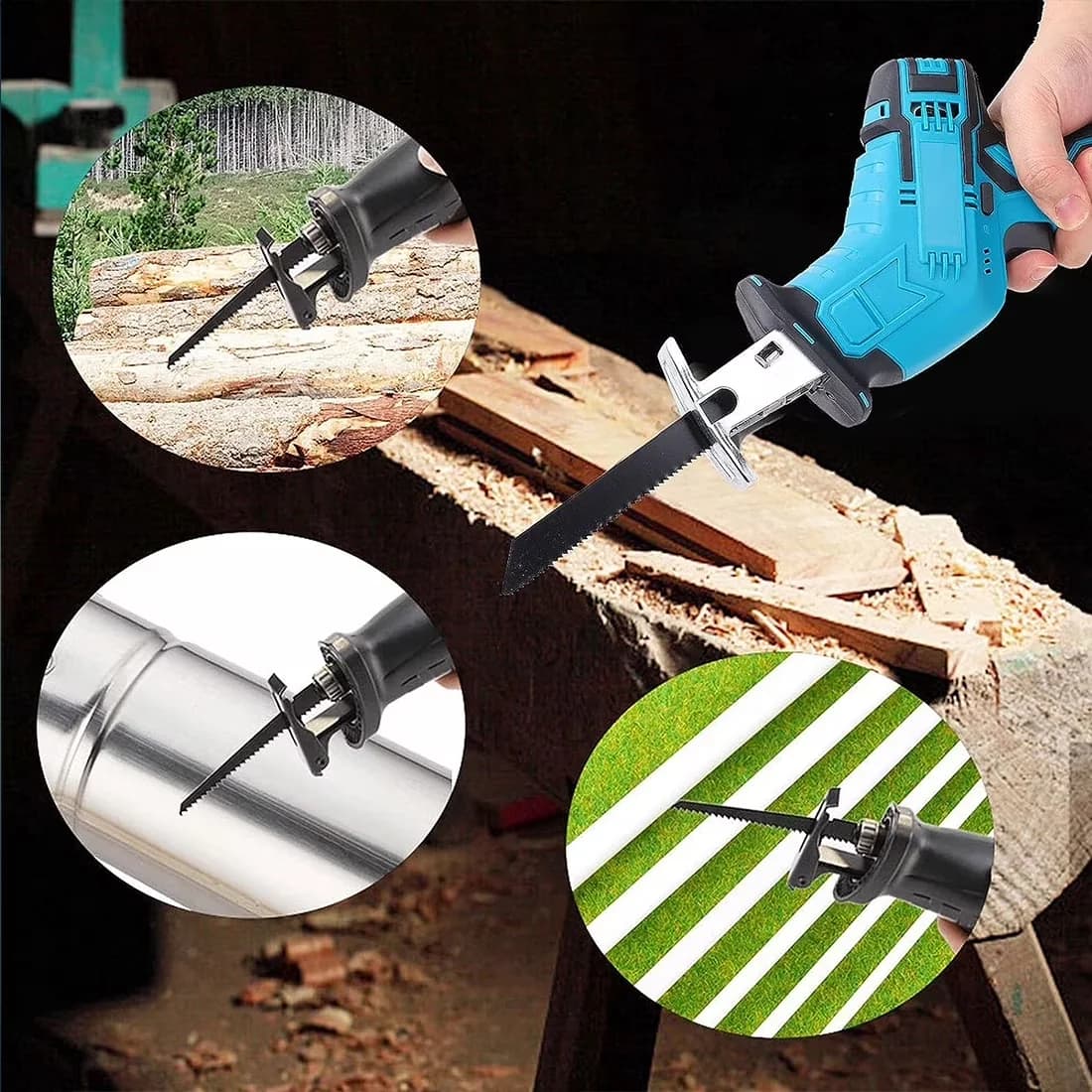 Stylish Power Saw with Battery, 21V, Reciprocating - 18.5" x 4.5" x 4" Model DFB35F