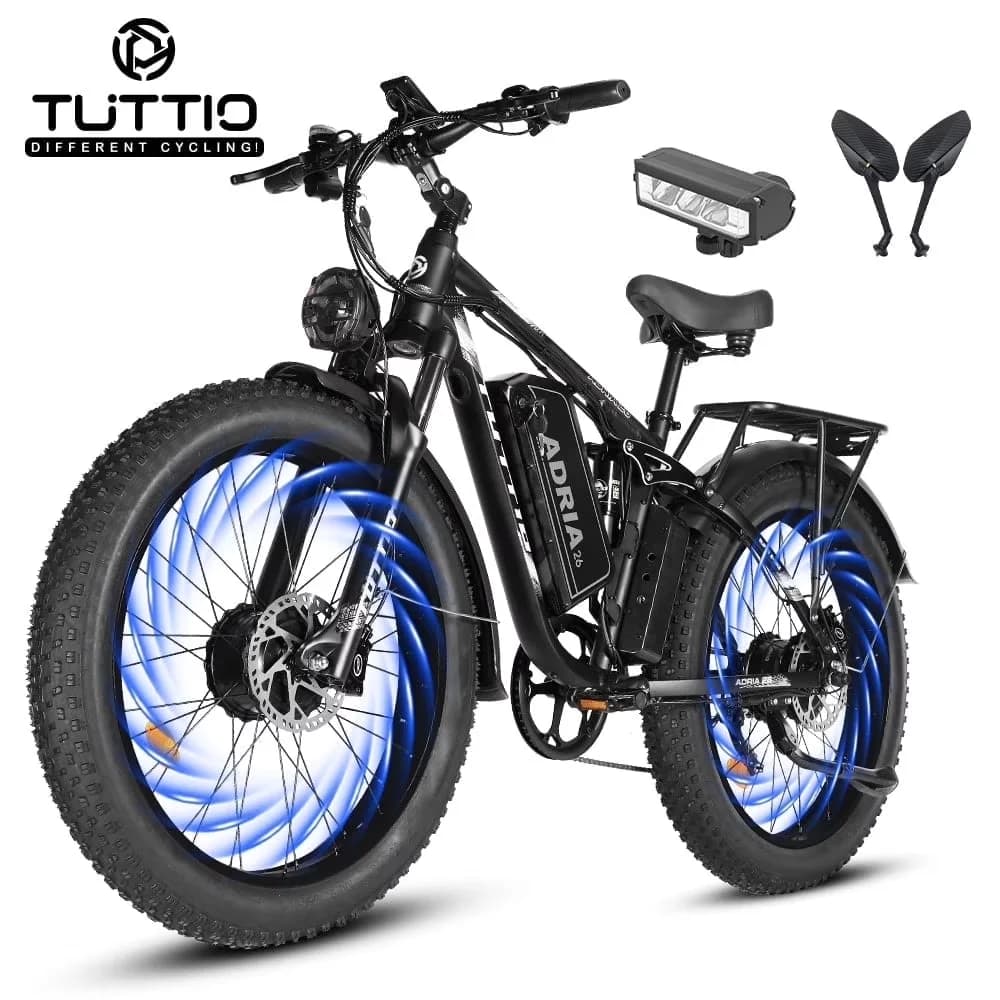 Durable Electric Bike with 5000W, Adria26 5000W Mountain - Black for Everyday Use Model BA6BB5