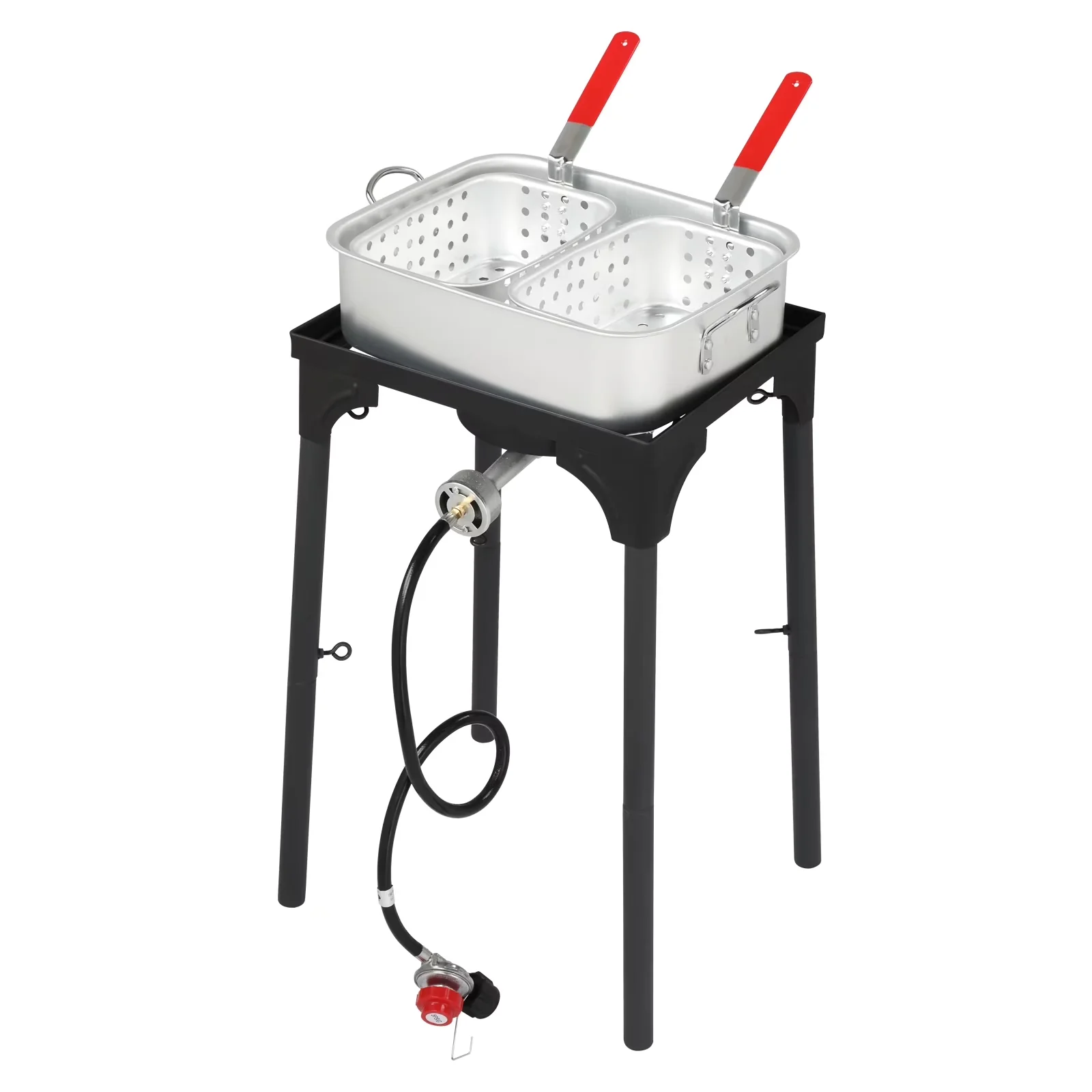 Reliable Outdoor Fryer with Adjustable Regulator - Silver Aluminum, Steel Model A10248