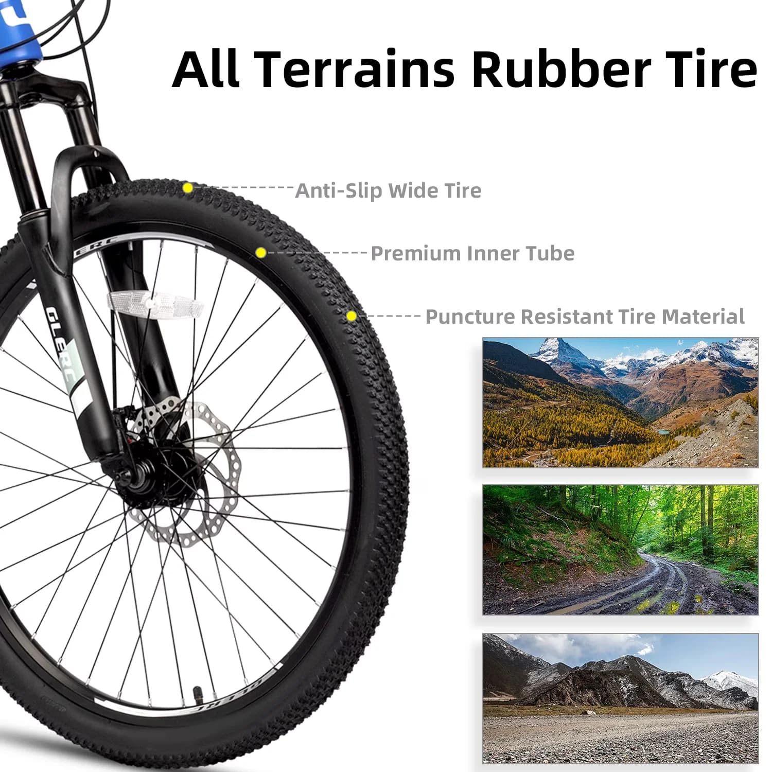 Classic Mountain Bike with Adjustable Handlebar Height, Lightweight, Adjustable Seat Height - Model E254CA