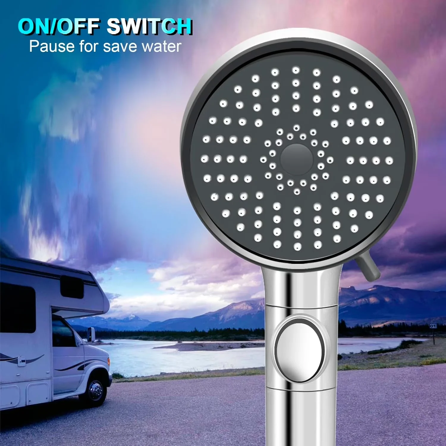 Bathroom Renovation Essential with Adjustable, ??【RV Shower Head Holder】 - Abs White for Bathroom Model 276F7E