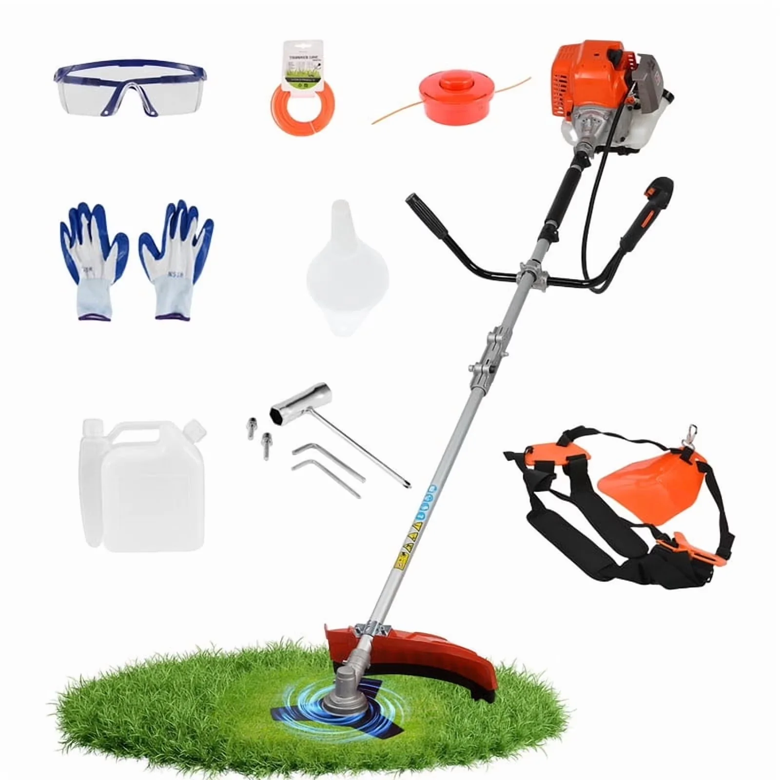 Compact String Trimmer with Edger Conversion Capable, Maximum Power/Speed: 2.2kw/8500rpm, Item Name: Lawn Mower - 2 In 1 (Orange) Model DAF5A3