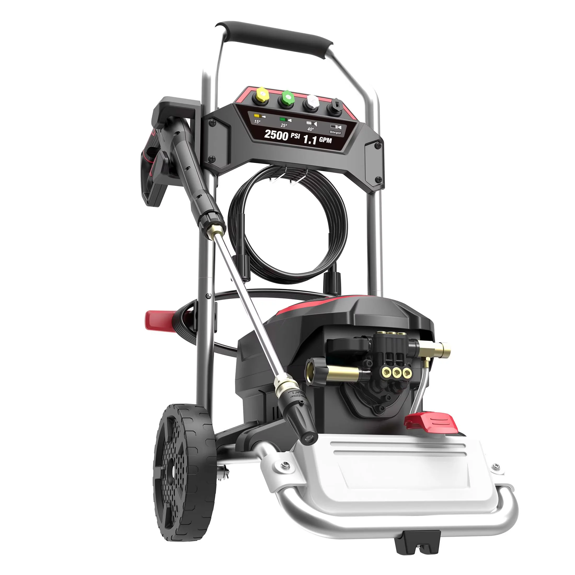 Efficient Pressure Washer with 120V, Quick Connect Tips, 2500 PSI 1.1 GPM 120V Electric Powered - Model B128AB