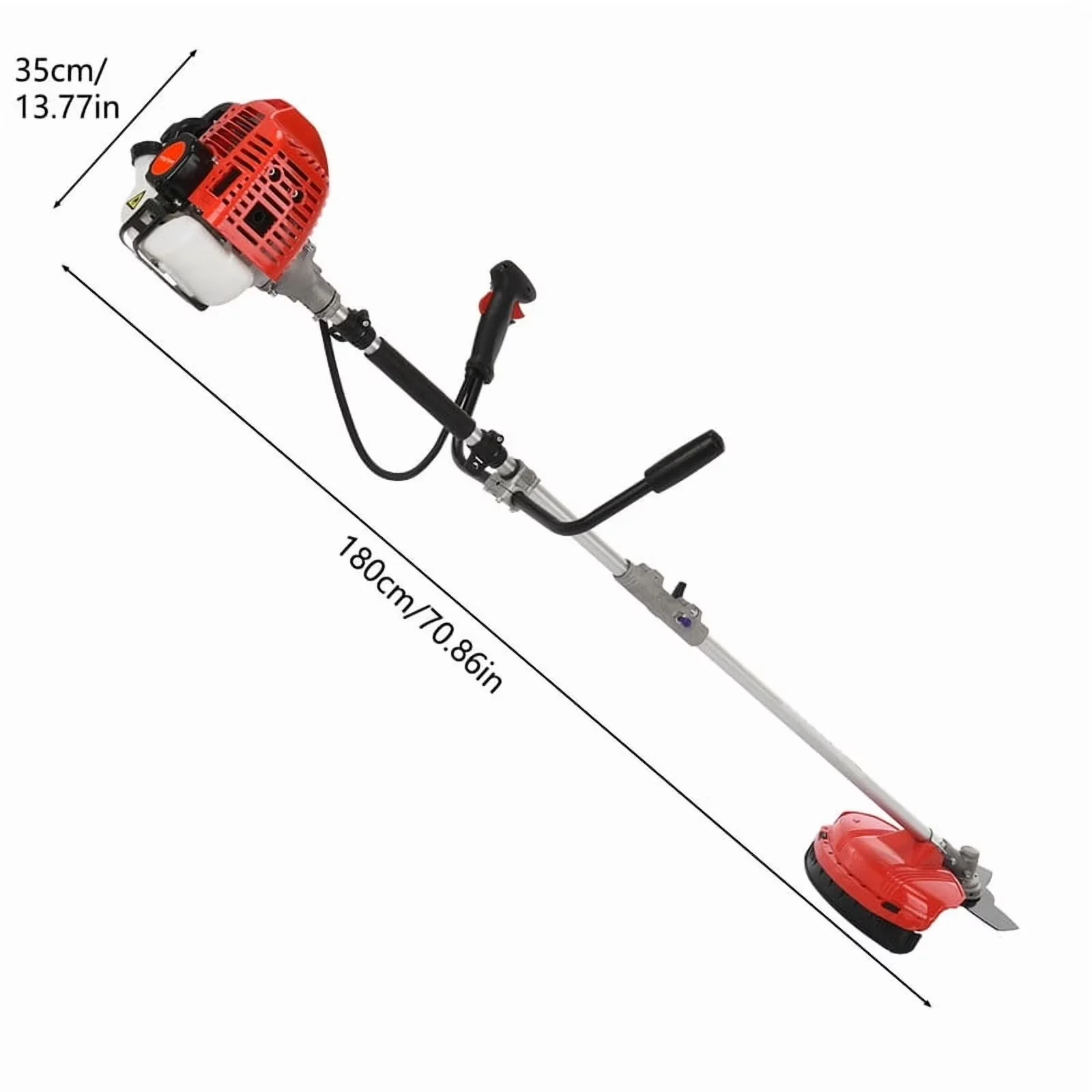 Sleek String Trimmer with 2000W, Extendable, 52CC Gas Weed Eater - 2 In 1 (Red) Model 9D17C4