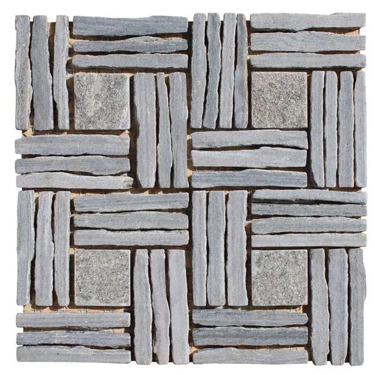 Efficient Kitchen Renovation with Interlocking, Mosaic Pattern: Novelty, Color: Green - Multicolor Natural Stone Model F6CFE1