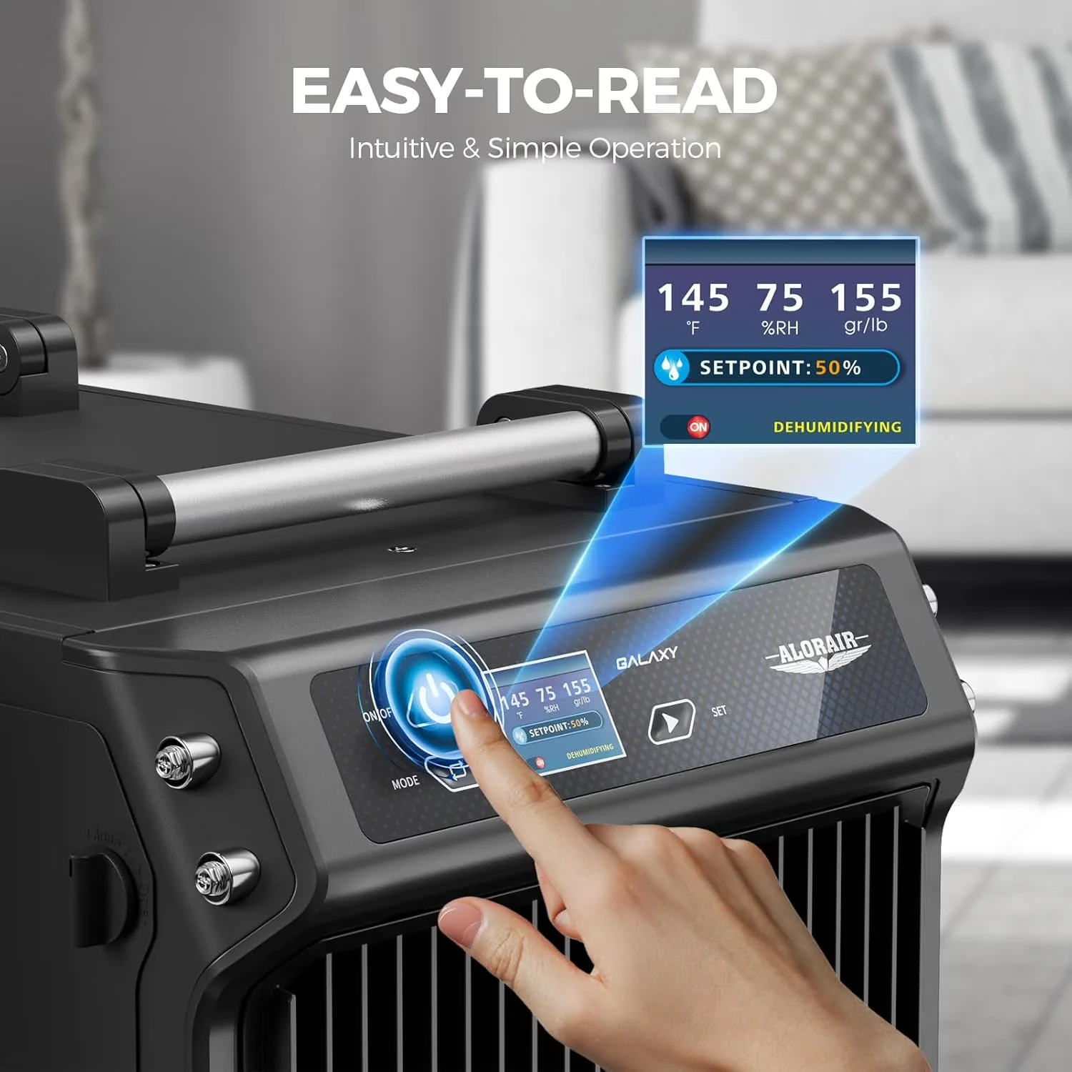 Sleek Dehumidifier with Automatic Shut-Off, Adjustable Humidistat - Black Model B2F30F