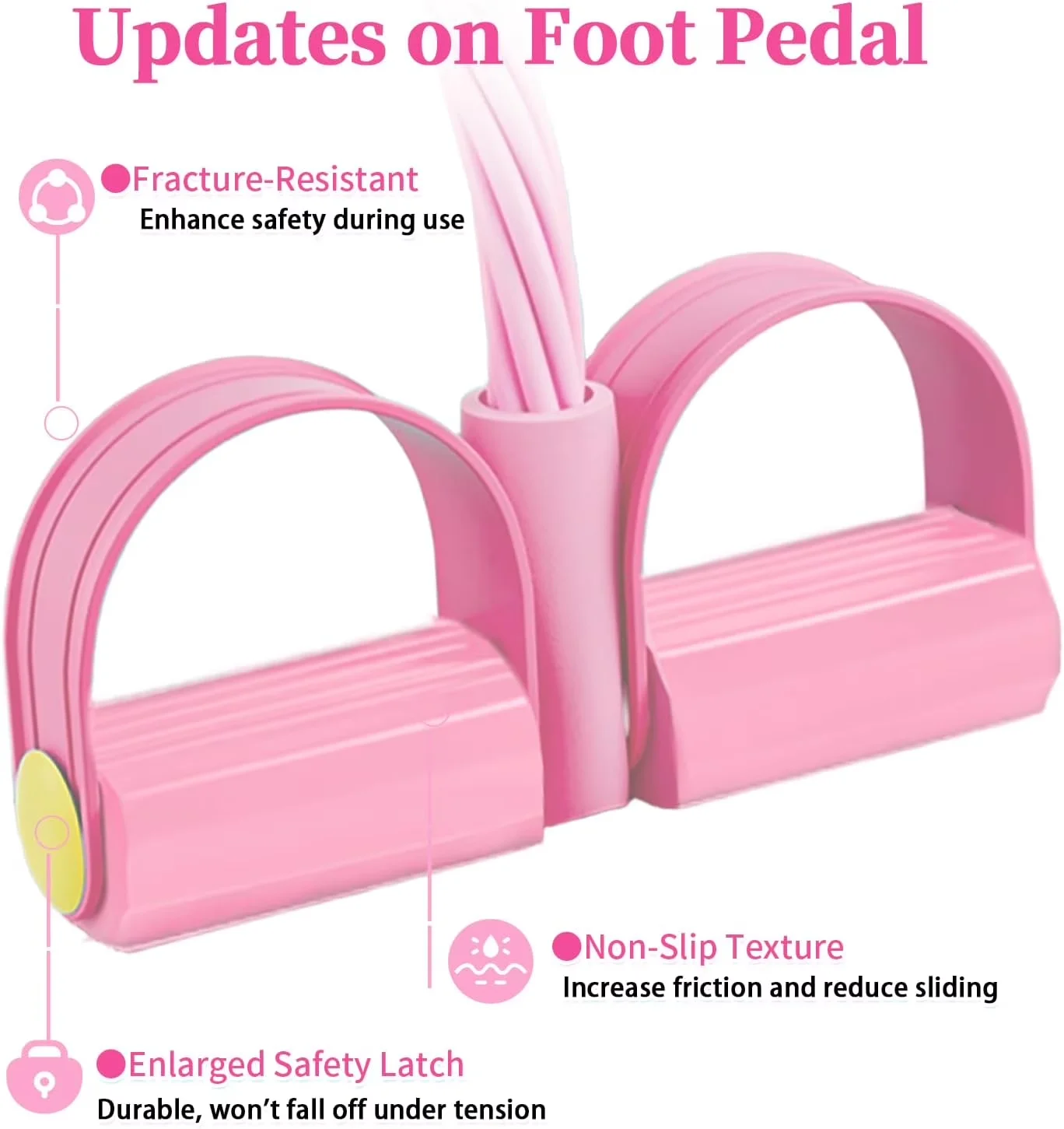 Versatile Home Gym Accessory with 6-Tubes Manual Tension Training Pedal, Rubber Foot Pedal Resistance Bands, Pedal Resistance Bands -... Model B5A64E