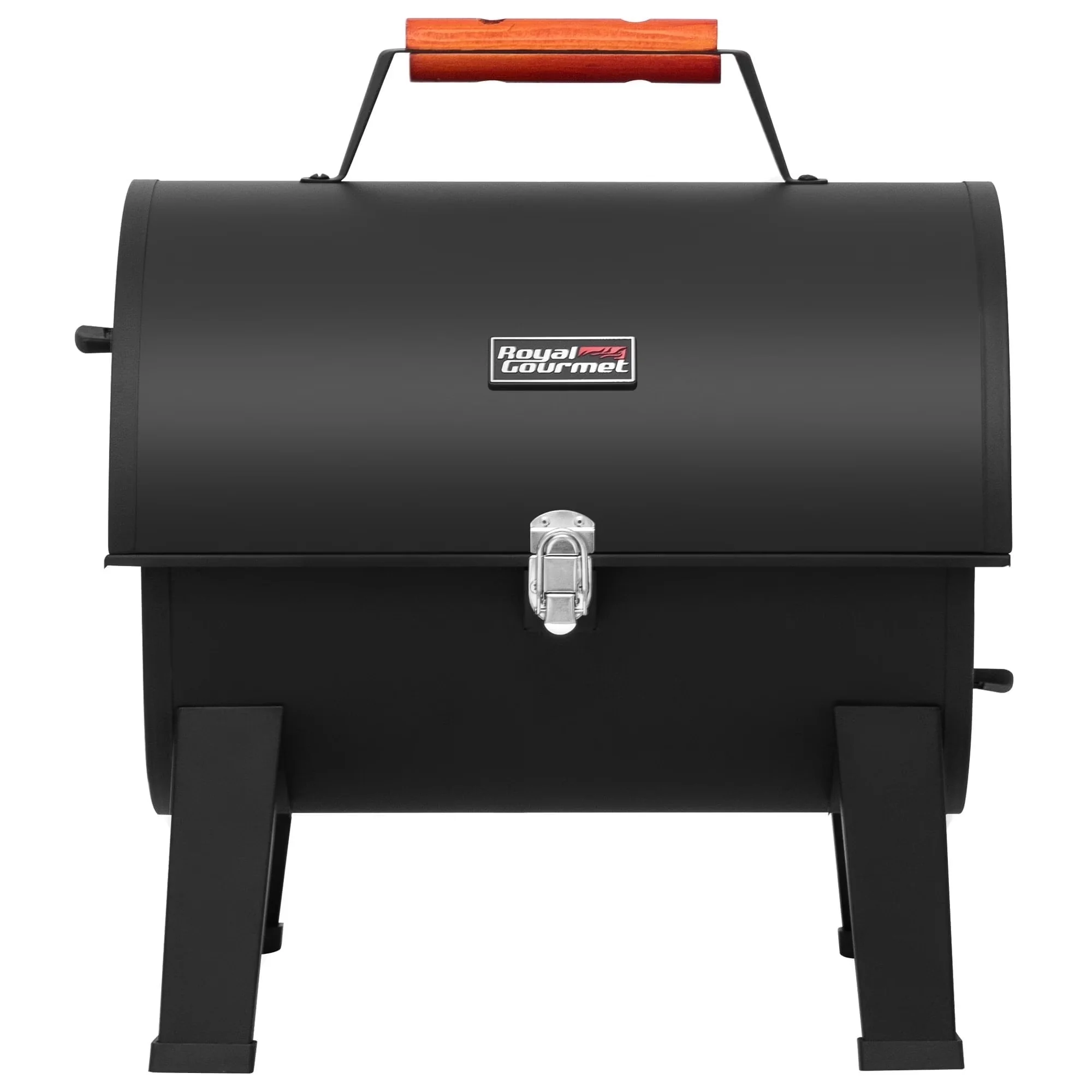 Durable Charcoal Grill with Portable, Outdoor Compact BBQ - Black Steel (Main Body); Porcelain-Enameled Steel Wire (Cooking Grate)... Model 6FAA76