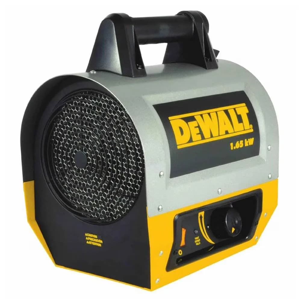 Compact Portable And Electric Space Heater with 5630 BTU, Adjustable, Outputs 5,630 BTUs of heat or 1.65 kW - Yellow Model 91C155