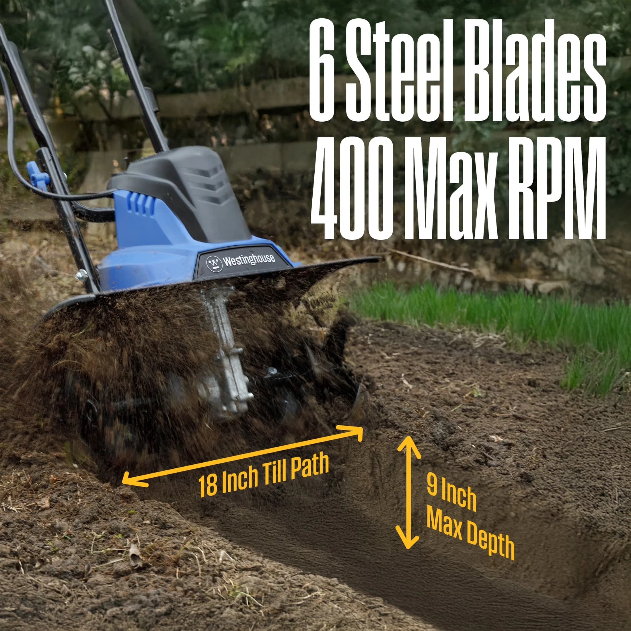 Premium Trillers Cultivator with 15 Amp Corded Electric Tiller, NO OIL INCLUDED - Model 4DB28D