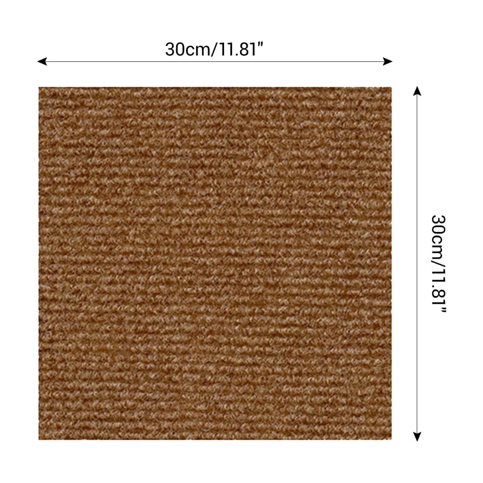 Classic Grey Vinyl Flooring Vinyl Plank Flooring with Non-Slip Floor Mats - Brown 11.81" x 11.81" Model 375890