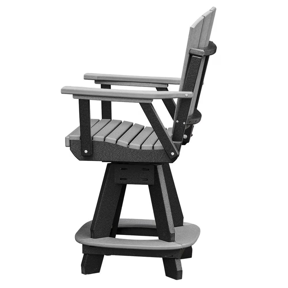 Patio Dining Set Efficient with Heavy duty base with built in foot rest - Gray Resin Model E957A2