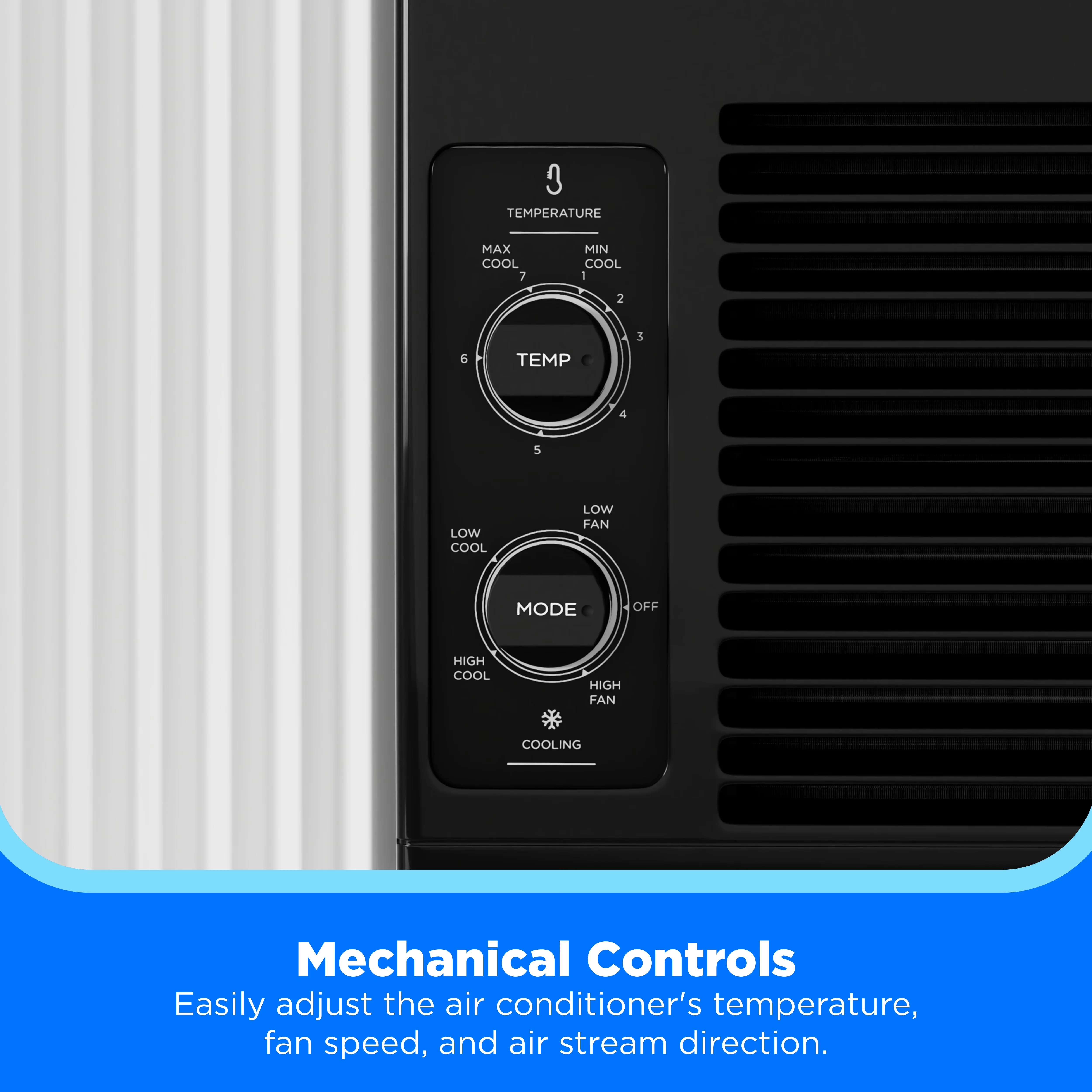 Air Conditioner Quality with 5000 BTU, Filter Light Reminder, 5000 BTU Mechanical Window - Black Model EE337B