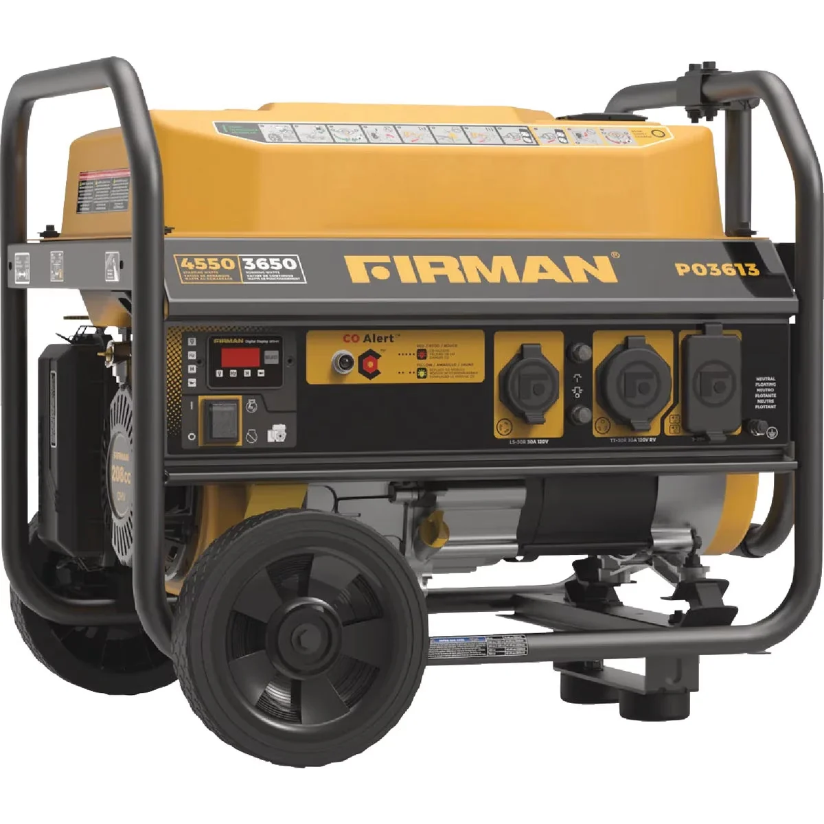 Generator Modern with 3650W, Black, Portable Gas Remote Start CO Alert - Model DD683A