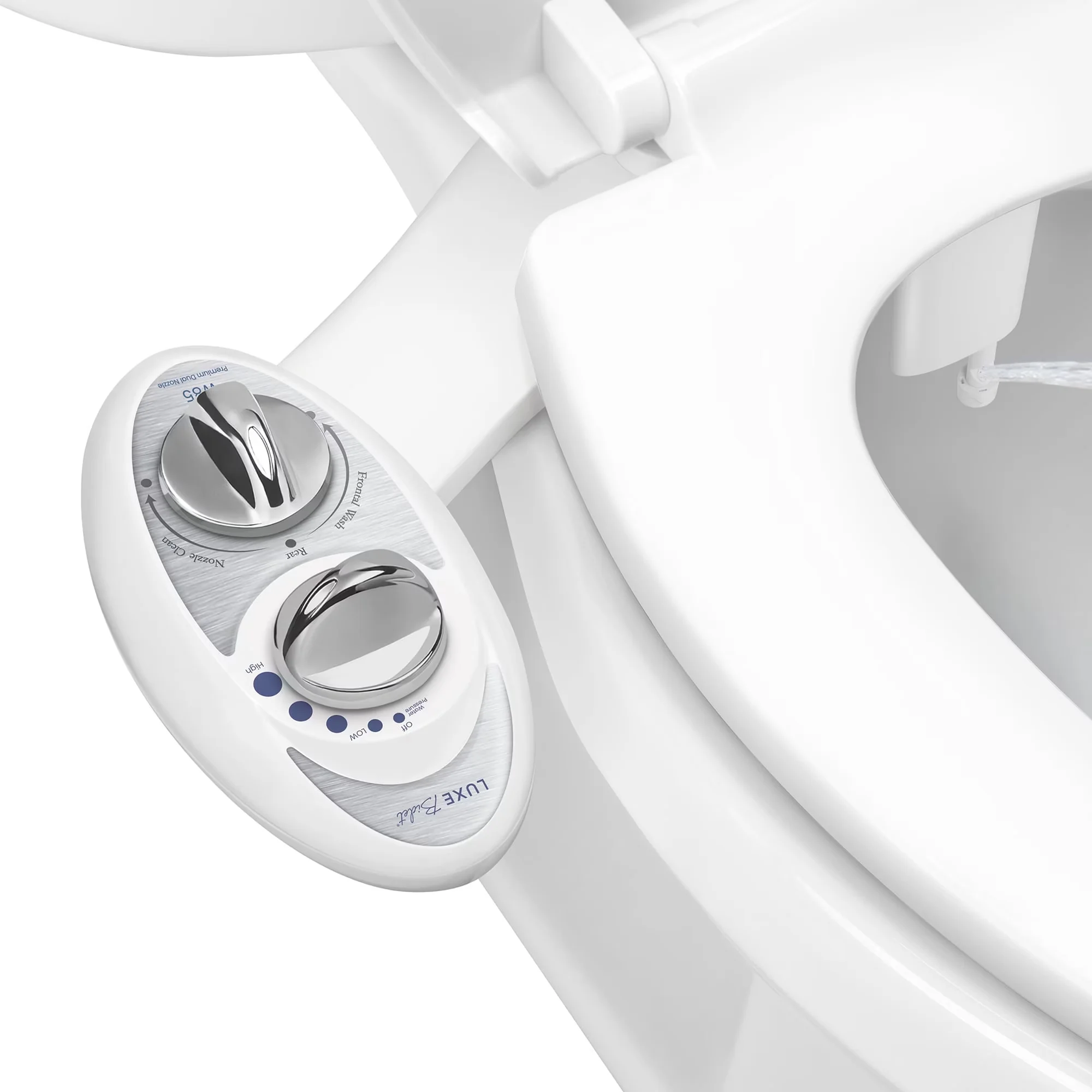 Essential Toilet Seats And Lid with Easy To Clean, Adjustable Stream, What’s Included - Plastic Gray Model E68C43