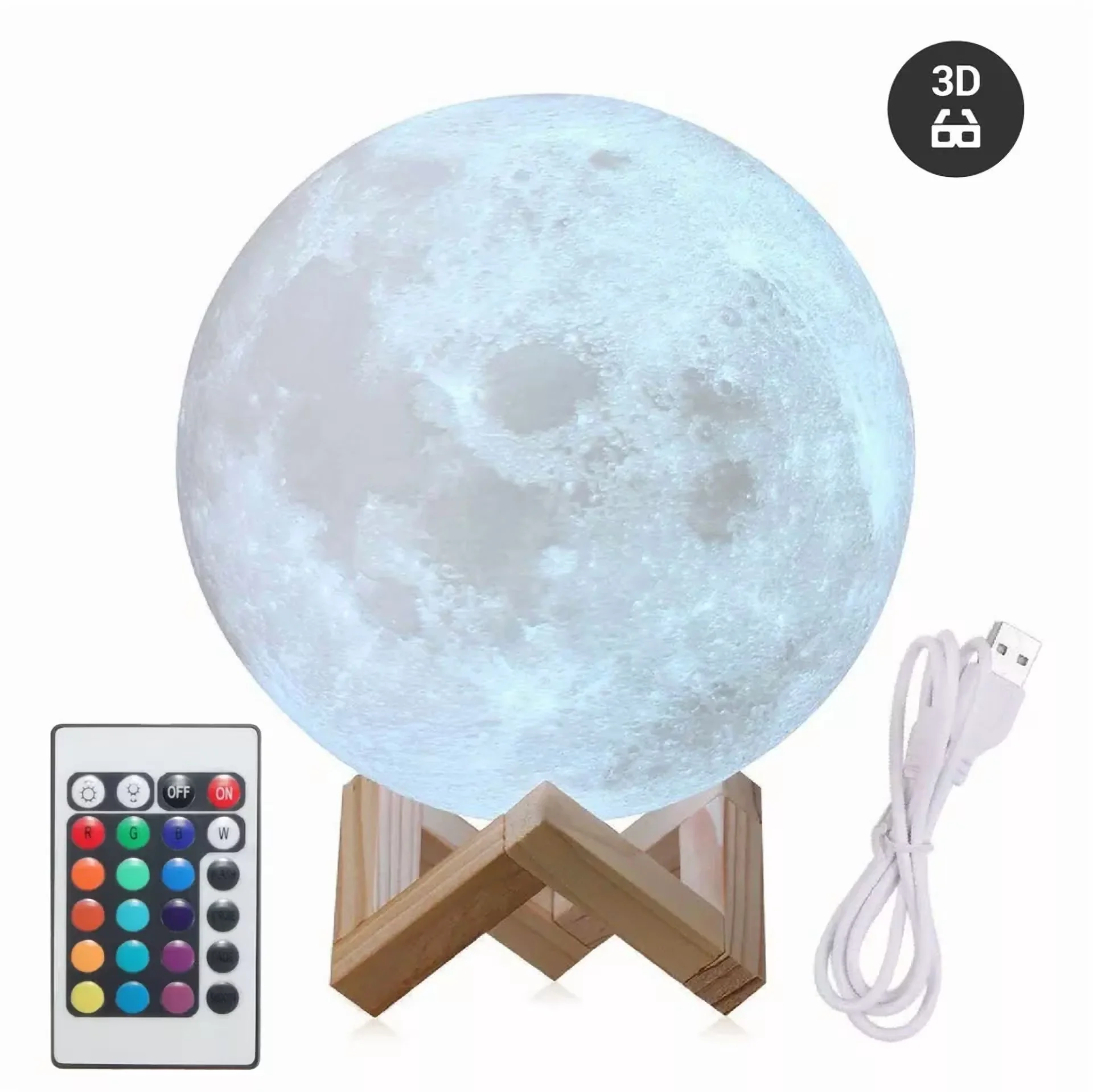 Table Lamp Efficient - Moon for Everyday Use Model 166365