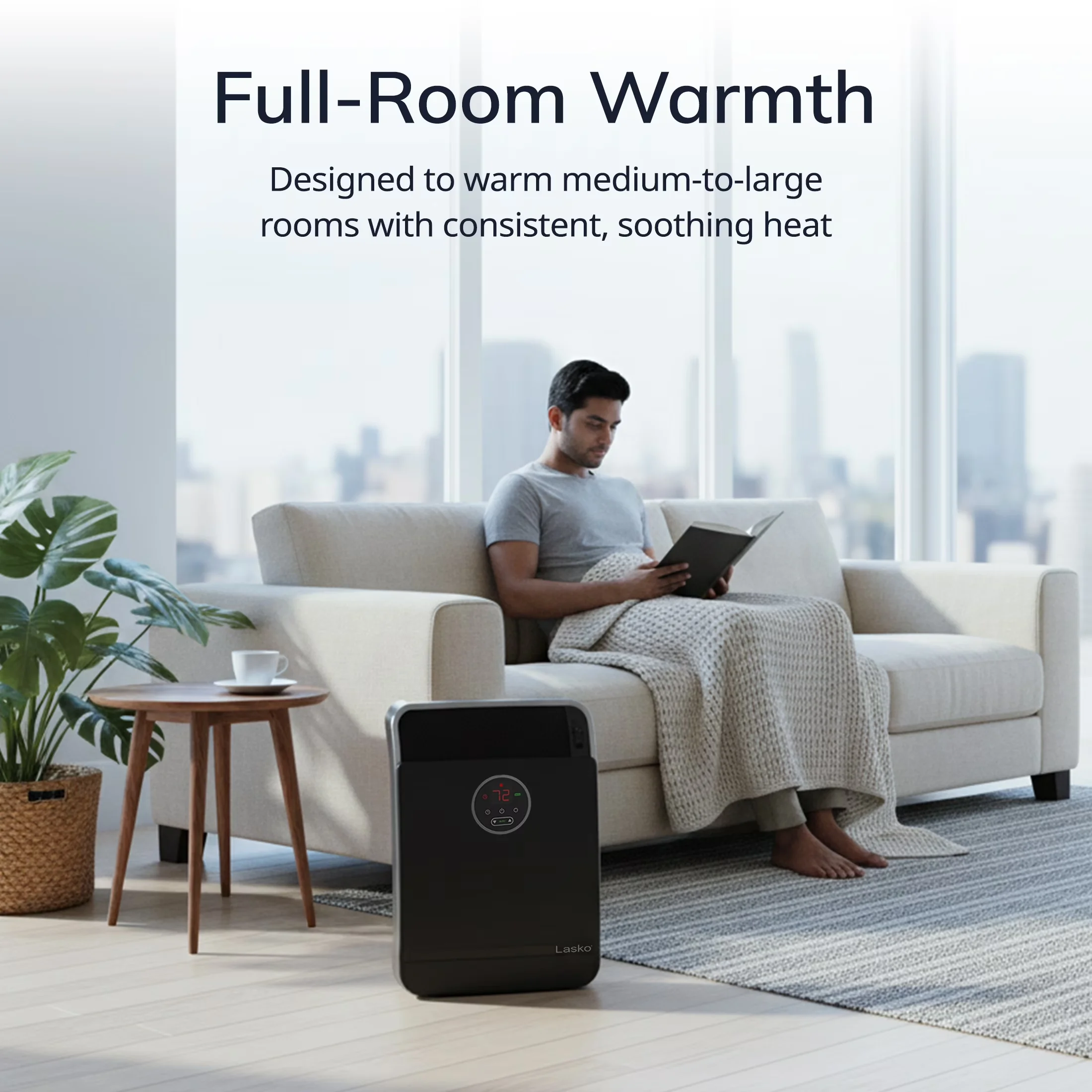 Versatile Portable And Electric Space Heater with 1500W, Automatic Shutoff - Black Model 39AFDE