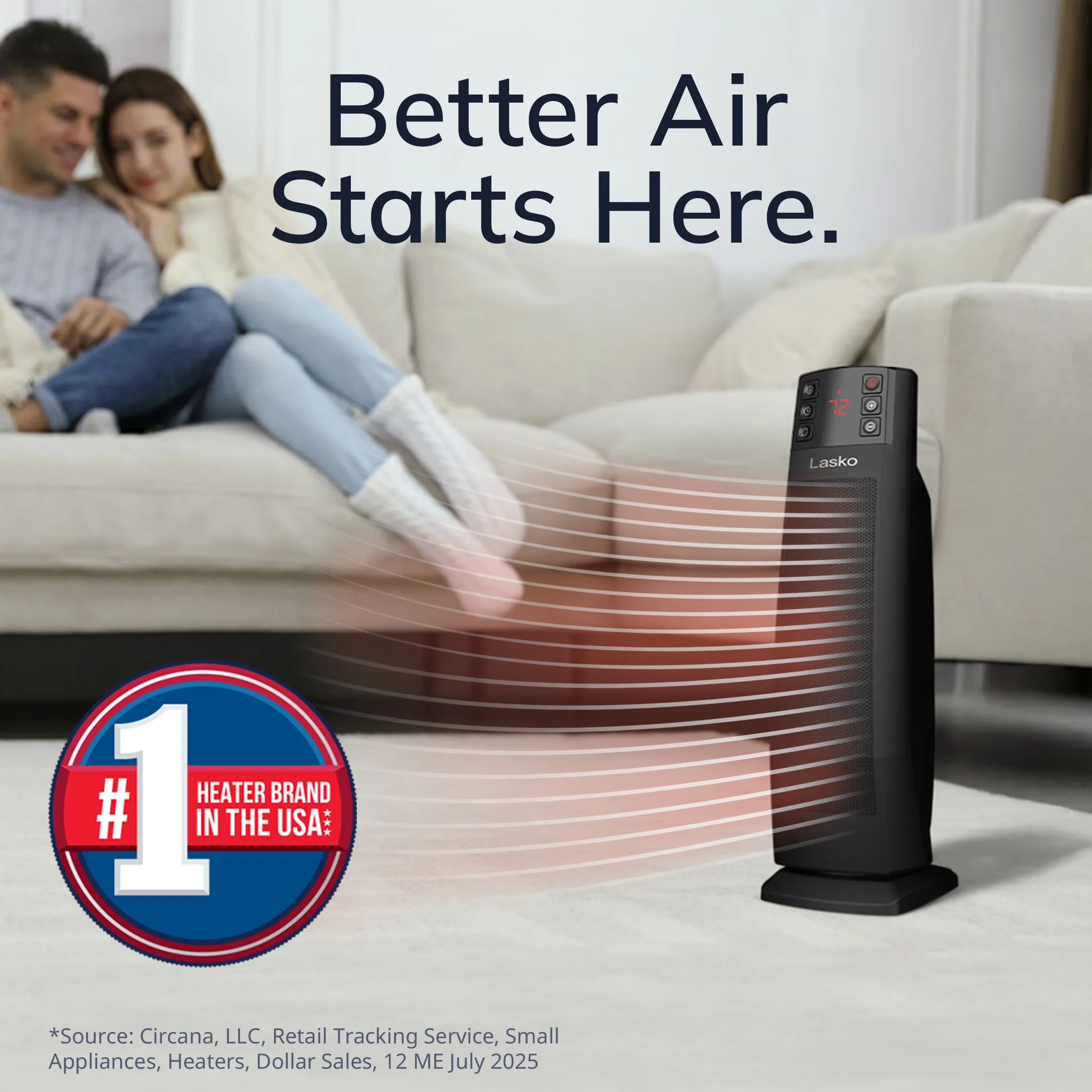 Essential Portable And Electric Space Heater with Oscillating, Automatic Shutoff, Tip-Switch - Black Model F14754