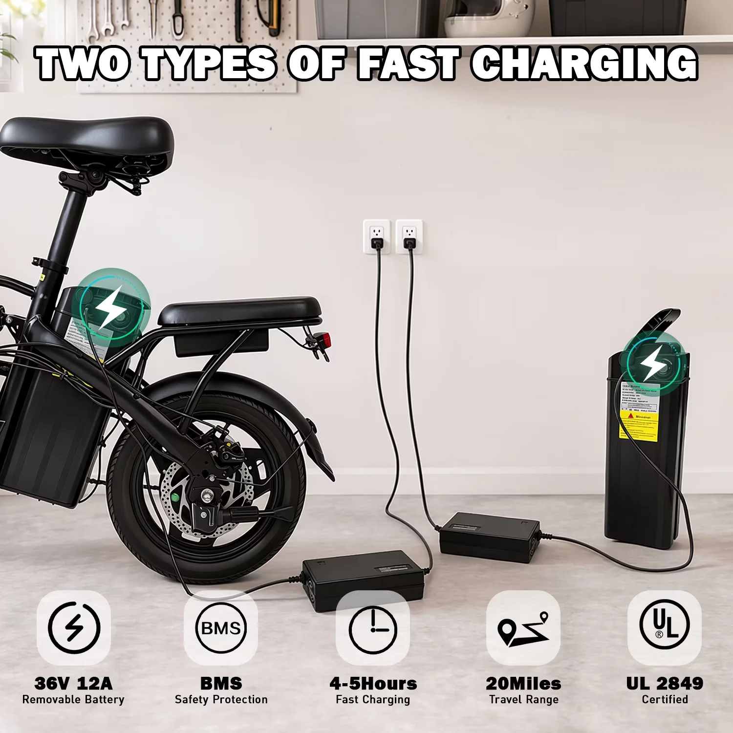 Quality Electric Bike with Battery, 500W, Bicycles - Durable Build Model 26ED7A