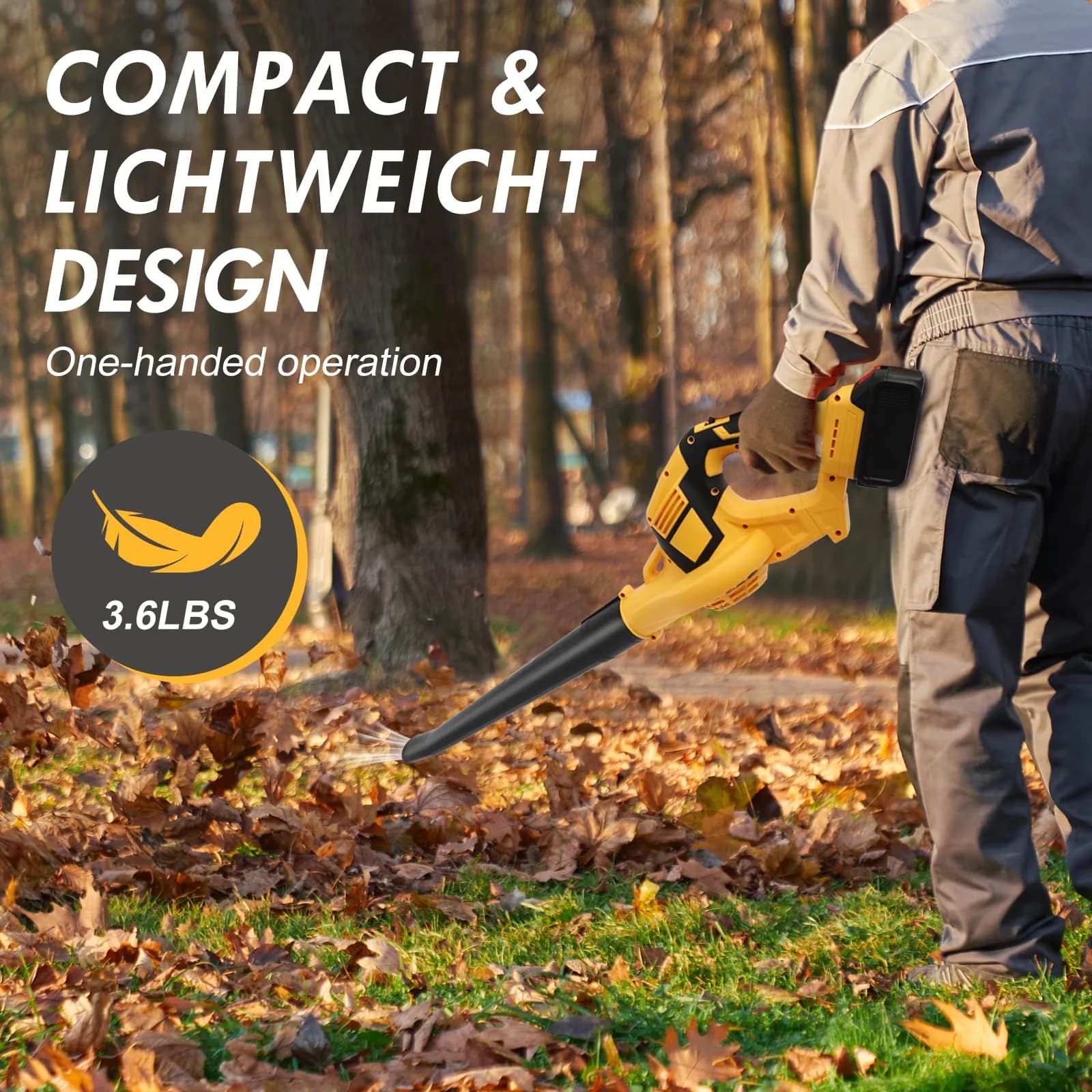 Leaf Blower Professional with Battery, 21V, Rated Power: 800W - Standard Series Model 38E2BE