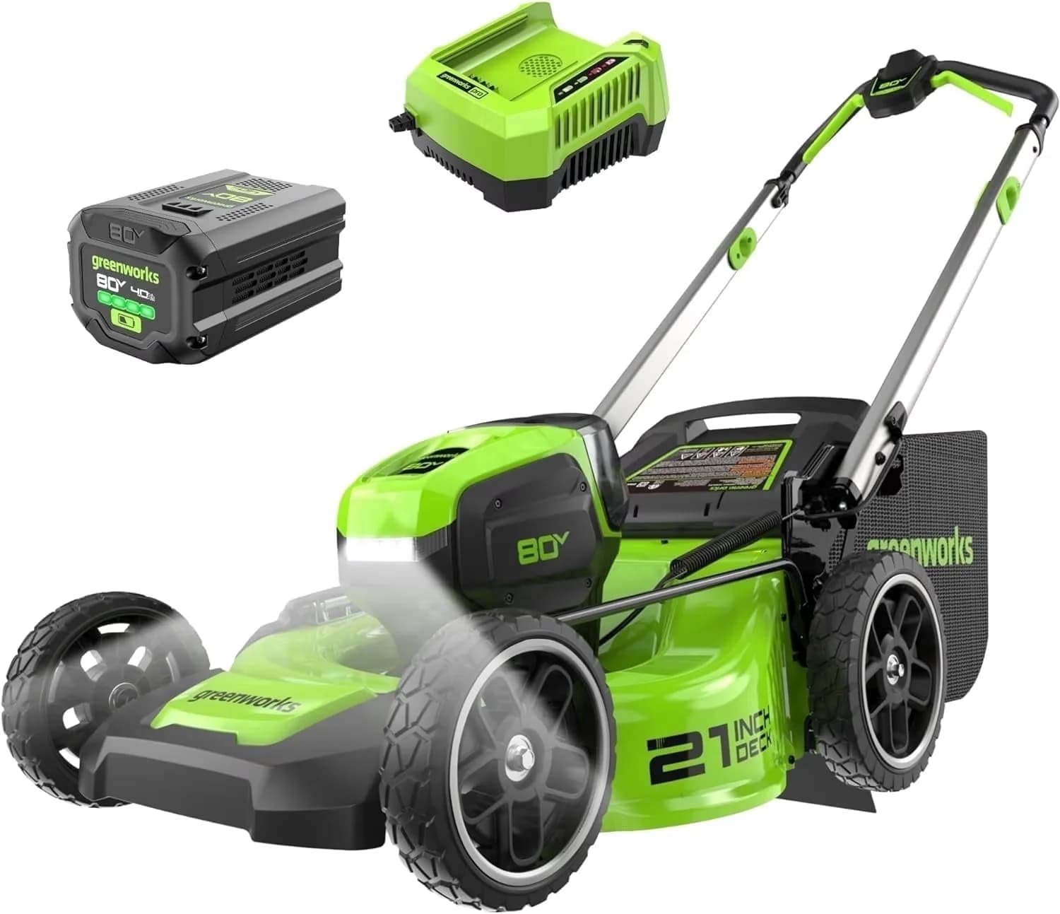 Modern Push Mower with Battery, LED, 80V - Compact and Portable Model E3EBD2