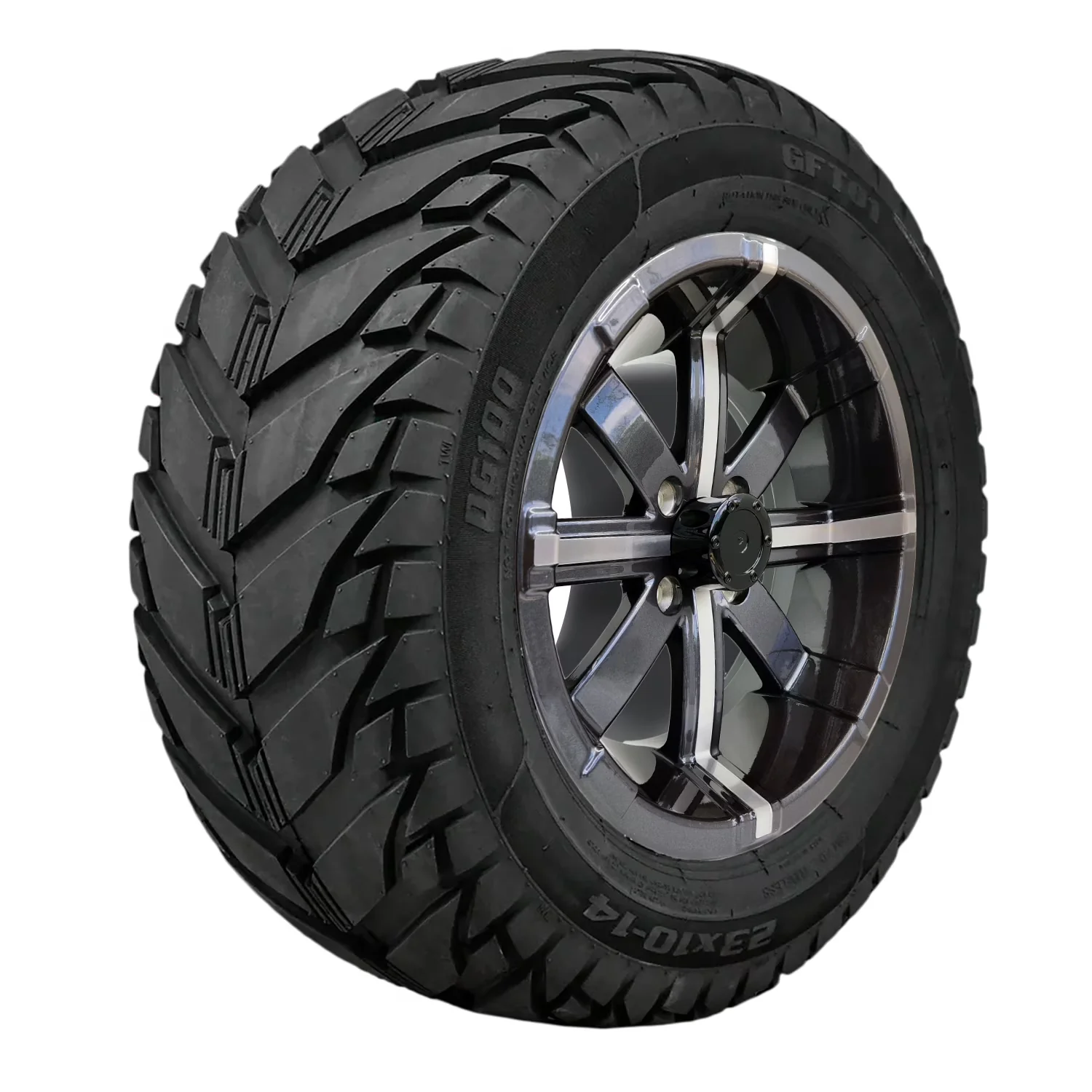 Premium Golf Cart Tire with Easy Installation, Fairway Wheel Assembly (Set of 4) - Model B578B0