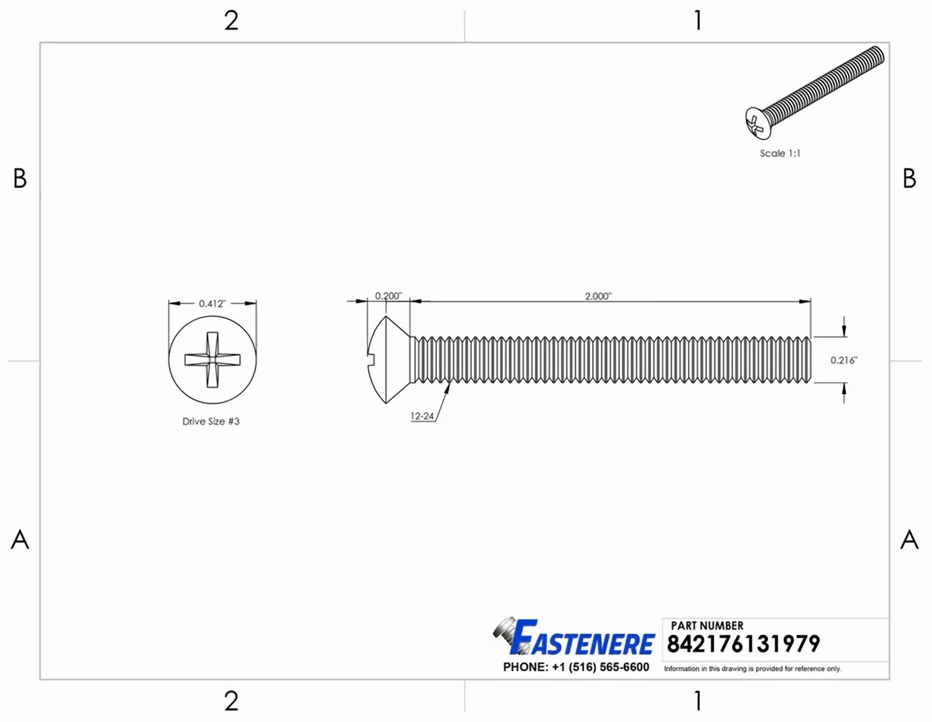 Fastener Compact - 12-24 - Satisfaction Guaranteed Model 5DCE4B
