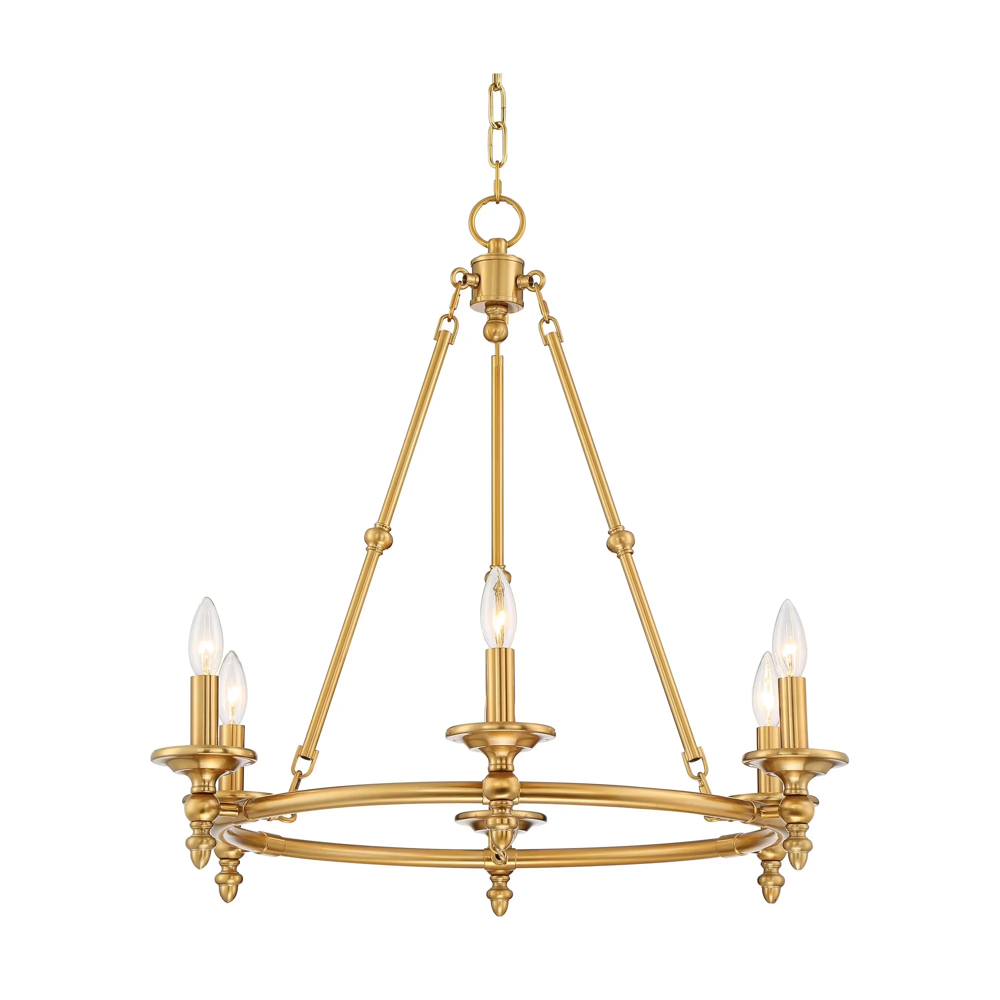 Ceiling Lights Fixture Quality with Incandescent, Sloped Ceiling Compatible, Traditional - Gold Metal for Dining Room, Living Model 7FB24A