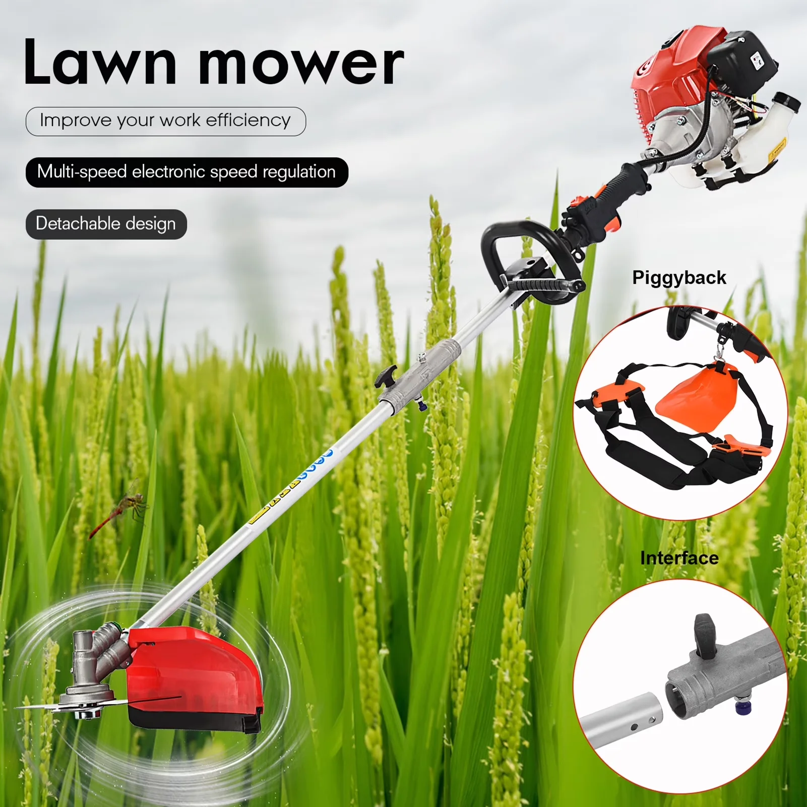 Efficient String Trimmer with Attachment Capable - Red 5 in - Premium Collection Model 2F12C9