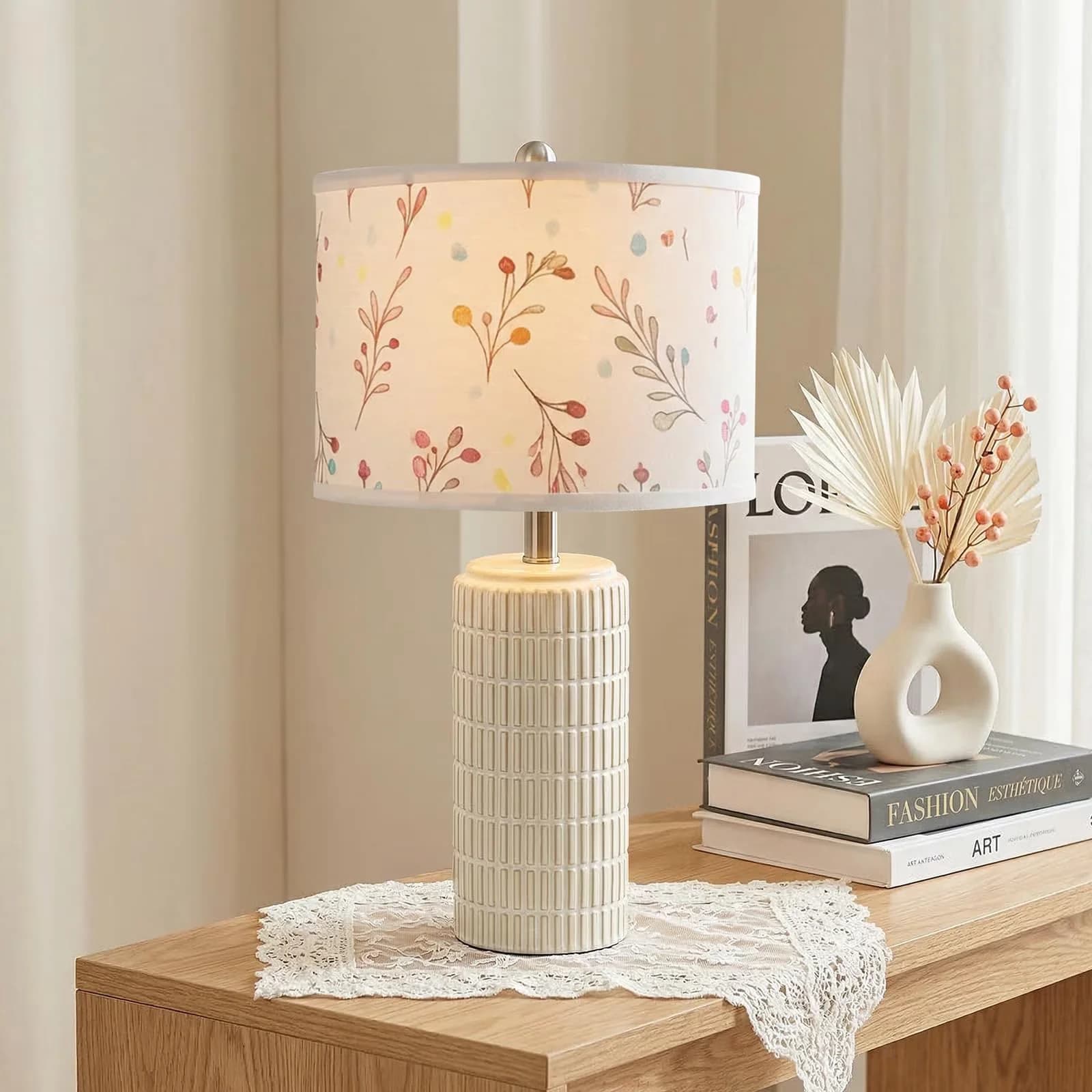 Sleek Lamp Set with Battery, Modern, Accent Lamps - Gold Plastic Table Model 2A46B4