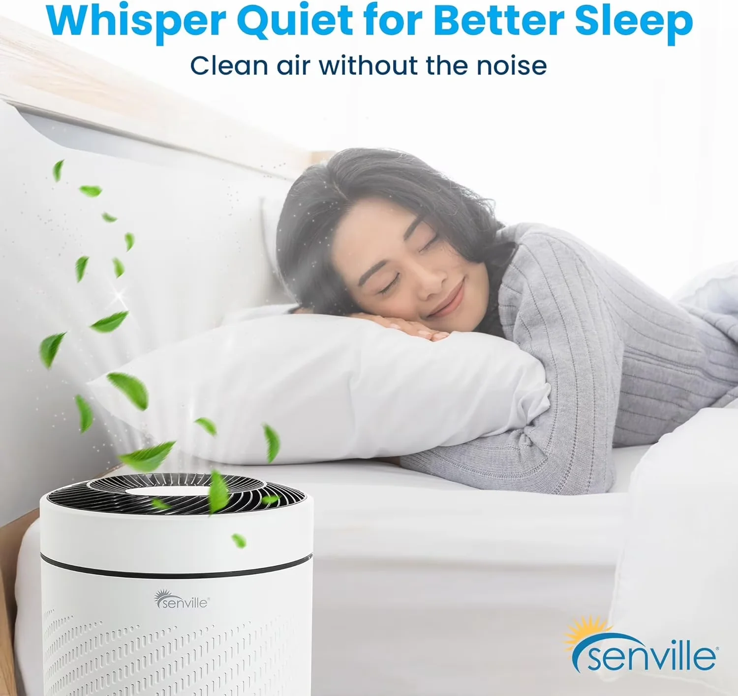 Compact Air Purifier with Filter Change Indicator, 250 sq ft Coverage - White Model 4FF715