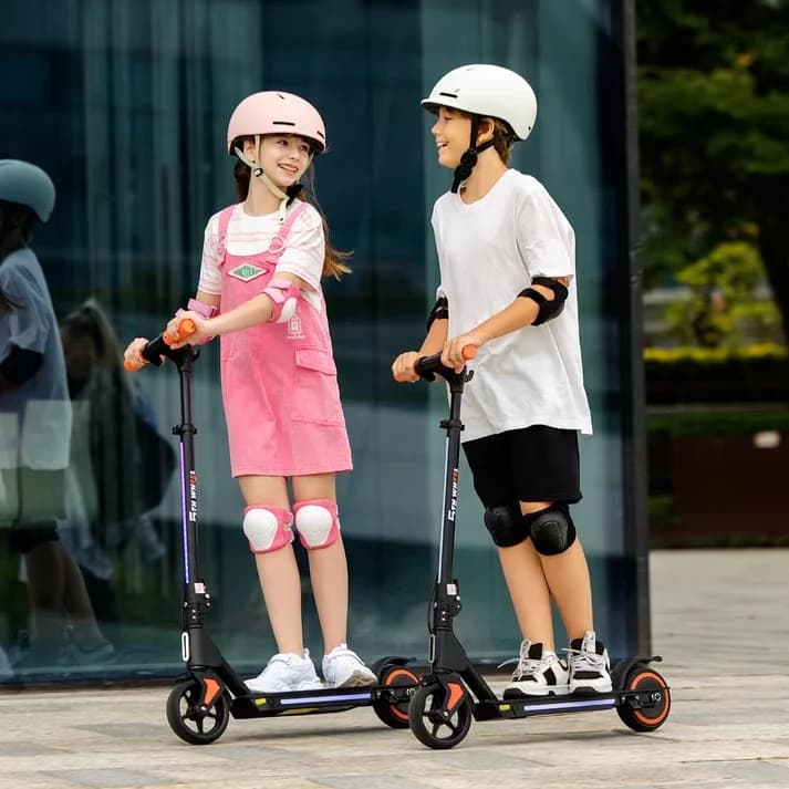 Reliable Scooter with LED, 130W, Foldable - Orange Aluminum Alloy KS05 Model E92F8B