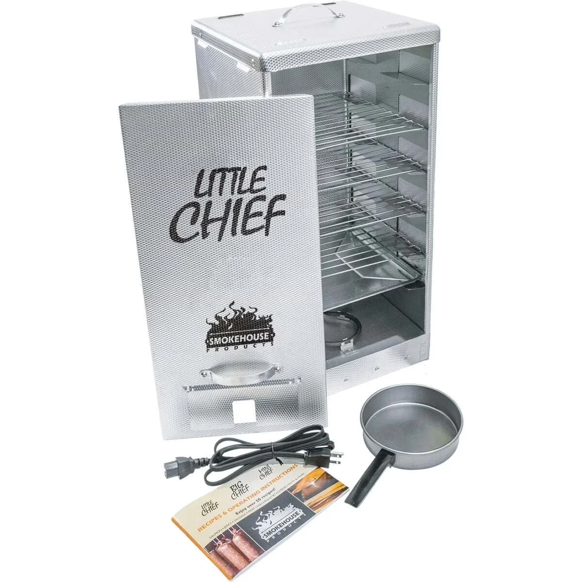 Charcoal Grill Efficient with 250W, 250-Watt, 4 sliding grills - Aluminum Silver Model 5B3D08