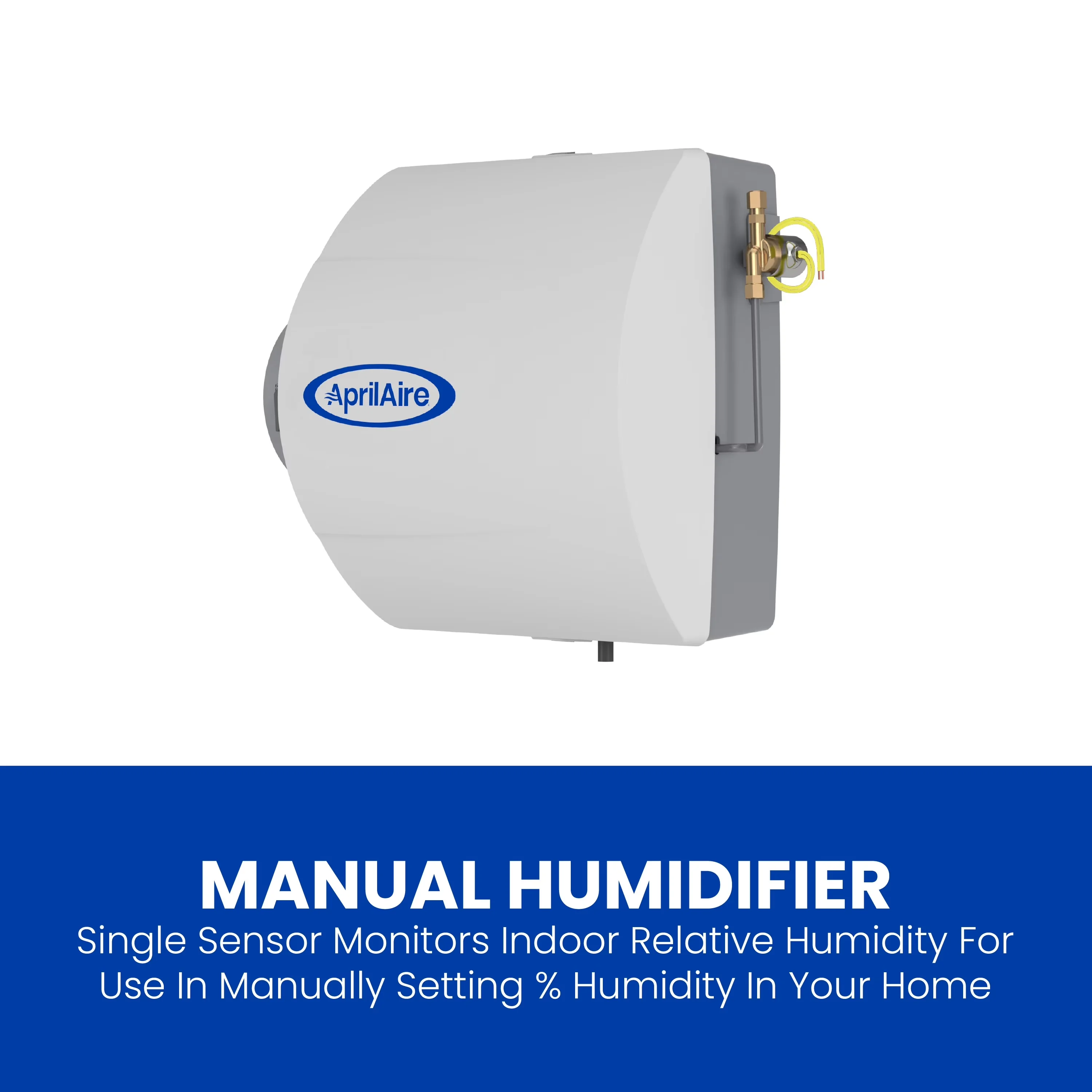 Modern Humidifier with Automatic Moisture Control, Manual - Gray, White Model F68256