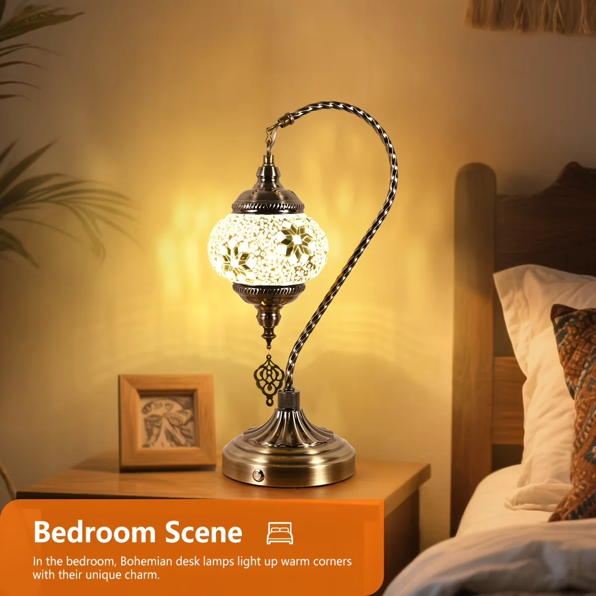 Lamp Set Versatile with LED, Battery, Bohemian - Metal Multicolor for Living Room, Bedroom Model 7185CF