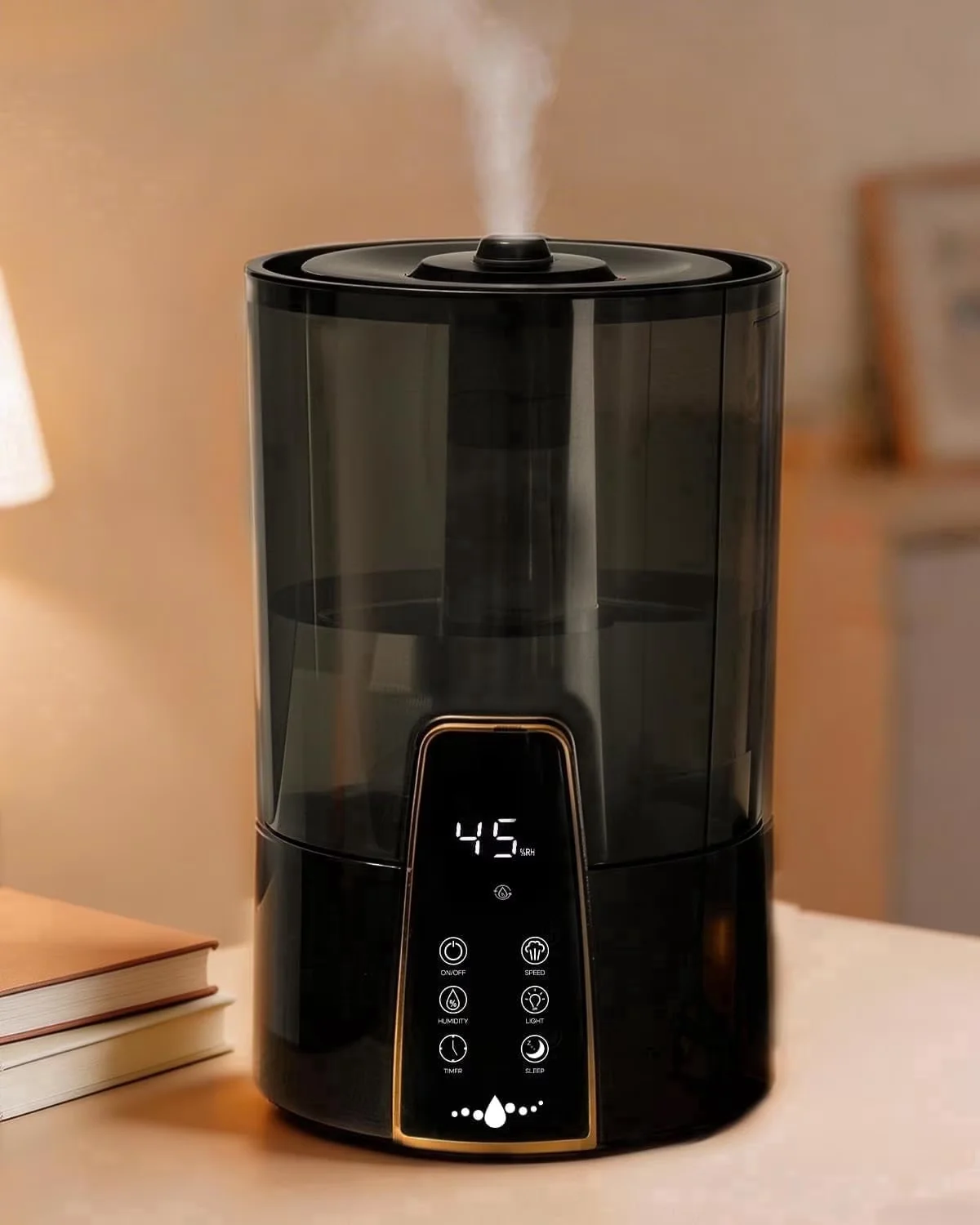 Classic Humidifier with Empty Tank Indicator, Automatic Shut-Off - Black Model FBCA5B