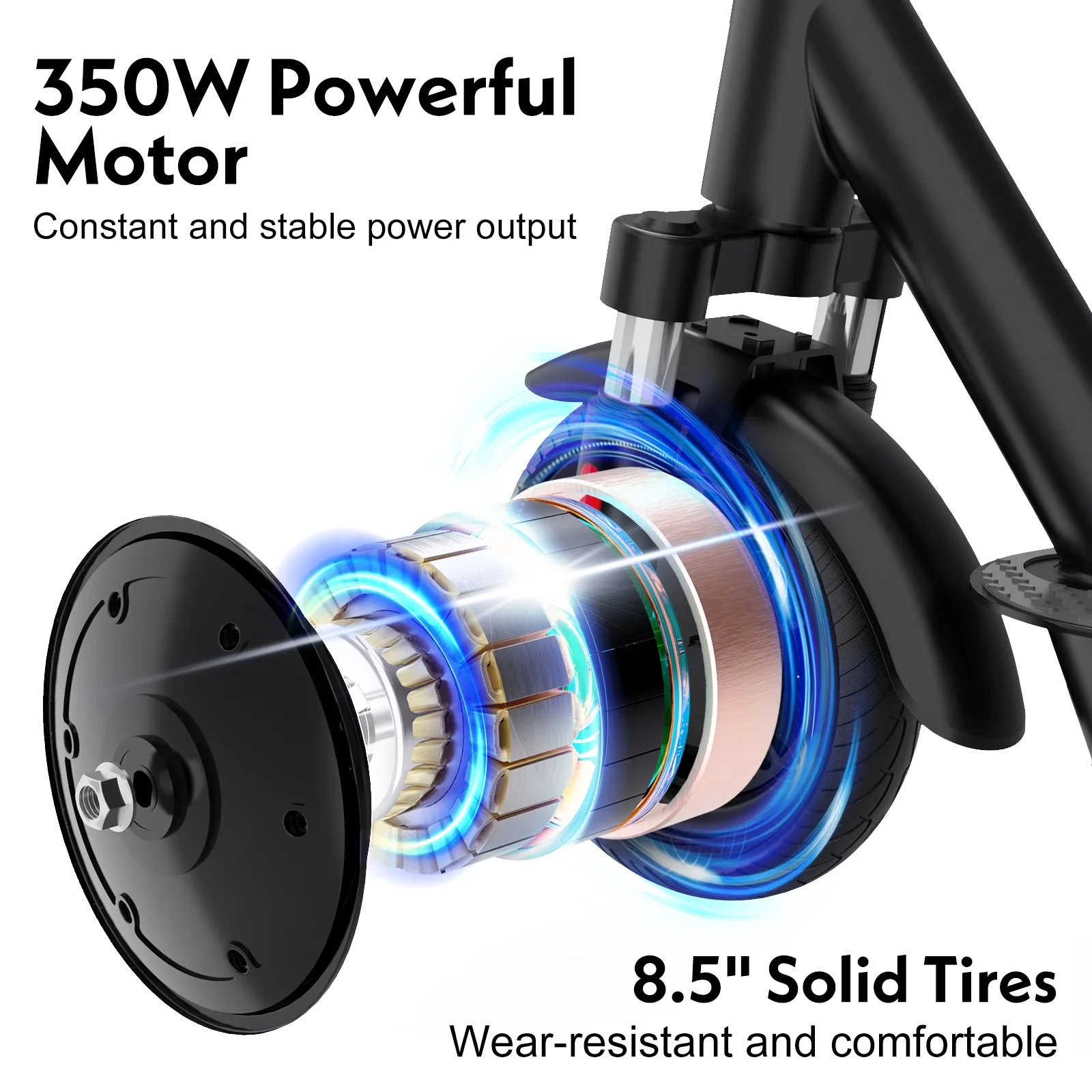 Classic Scooter with 350W, Foldable, Electric - Solid Tires for Everyday Use Model AE8F20