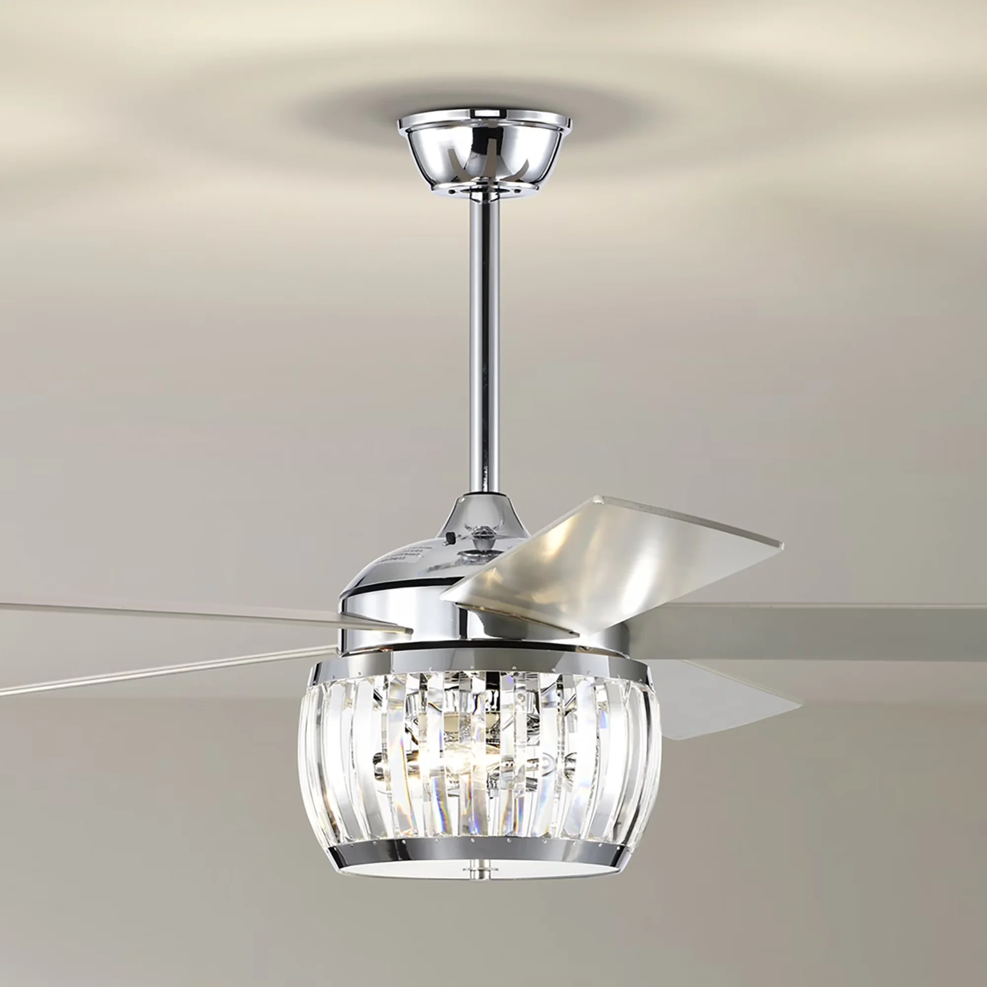 Classic Ceiling Fan with LED, Remote Controlled, Remote - Multicolor 1 Model B59D29