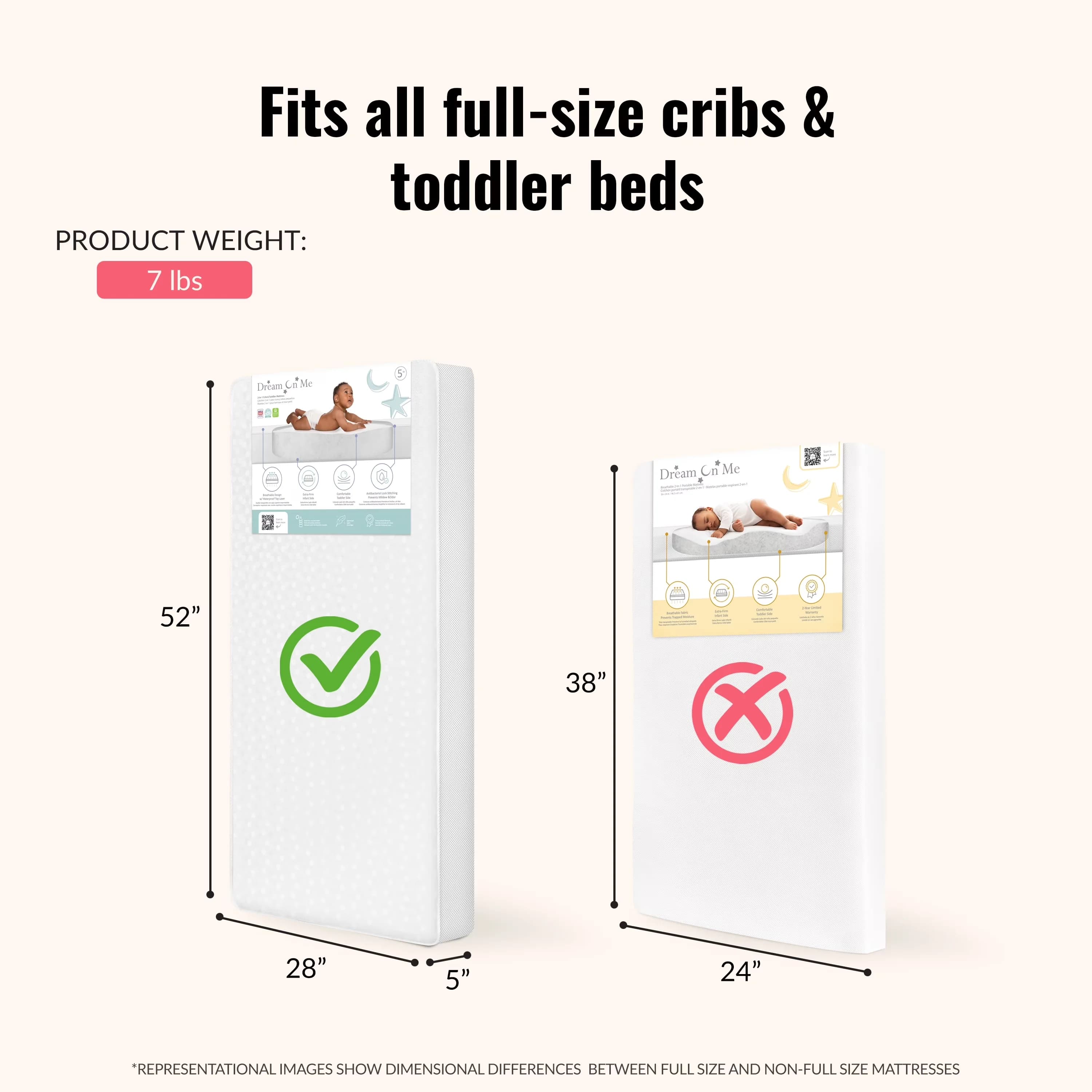Modern Mattresses Accessory with Hypoallergenic, Breathable Mattress cover, Promotes airflow - White Model 2121F8