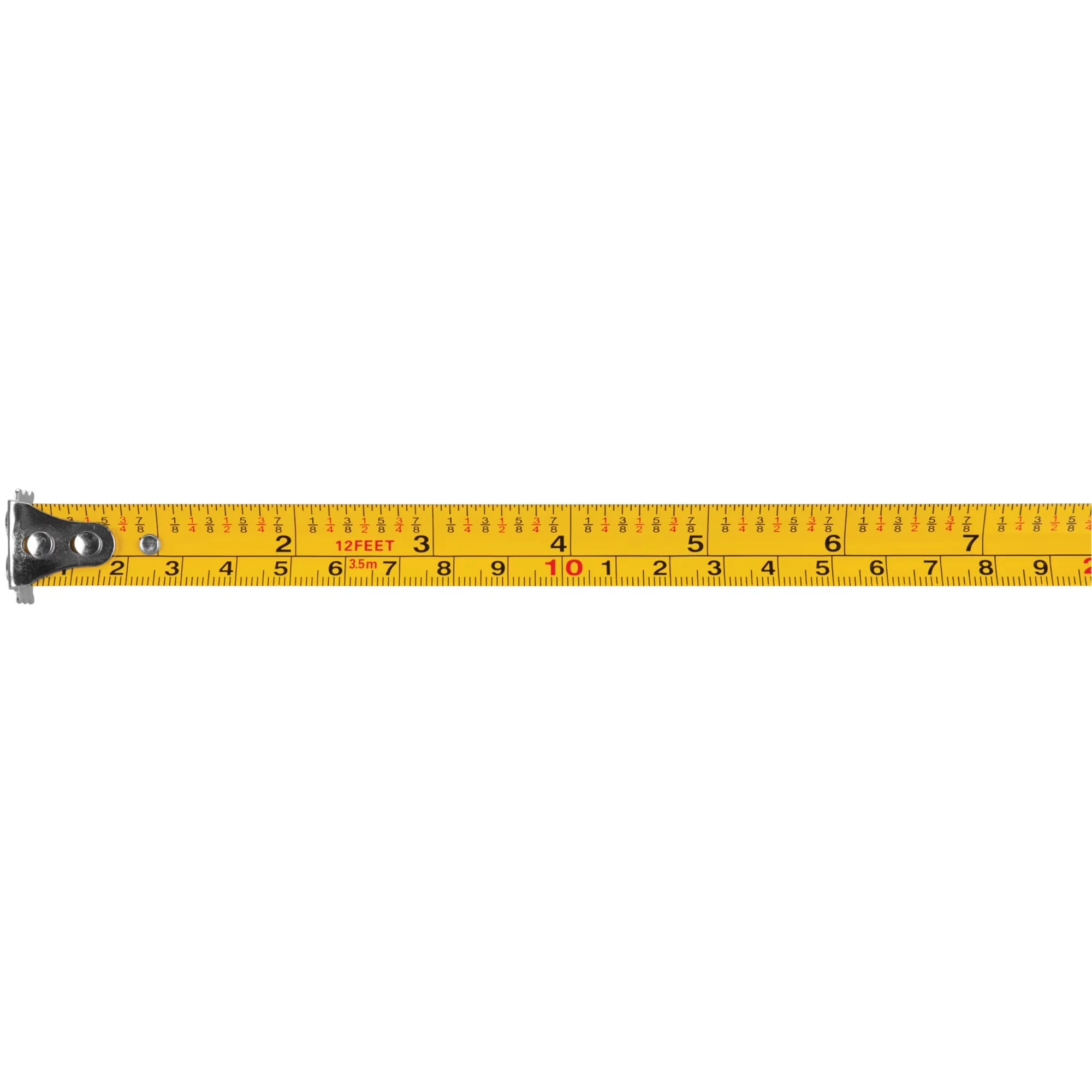 Reliable Measuring Layout with Durable, 12' x 5/8, W5020 'Fast Measure' Tape - Yellow Polycarbonate Model 786C98