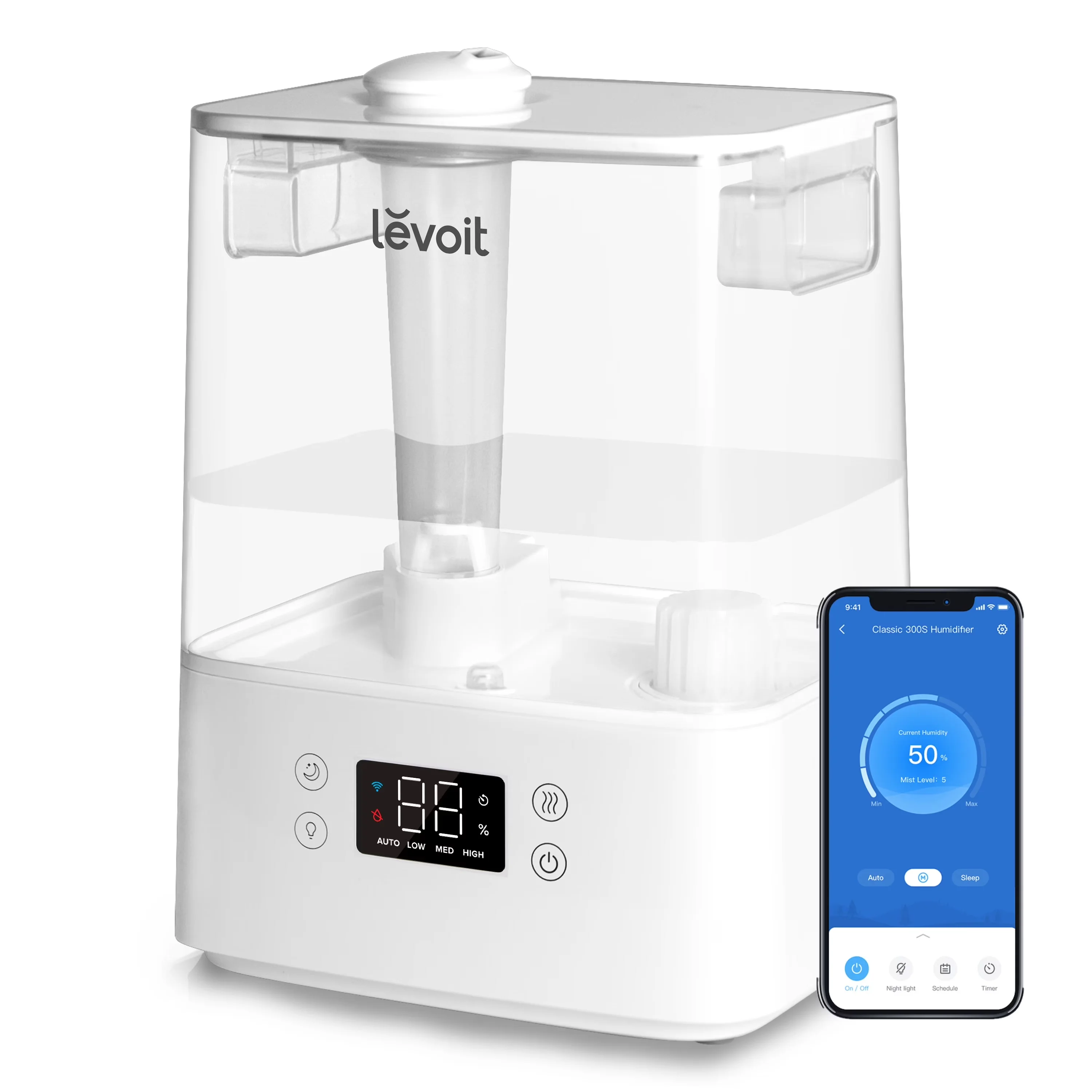Professional Humidifier with Automatic Shut-Off, Water Tank Capacity: 1.58 gal / 6 L - White Model BB488E